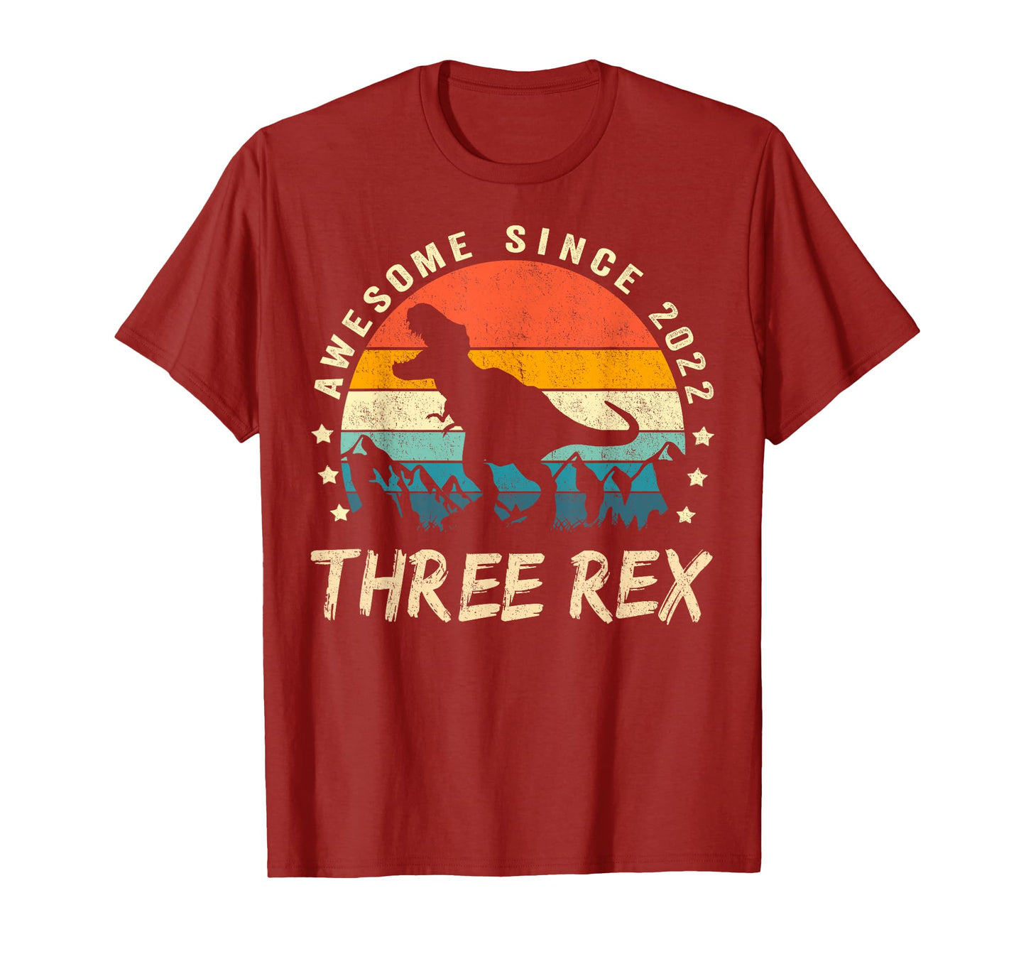Three Rex 3rd Birthday Shirt Third Dinosaur 3 Year Old T-Shirt