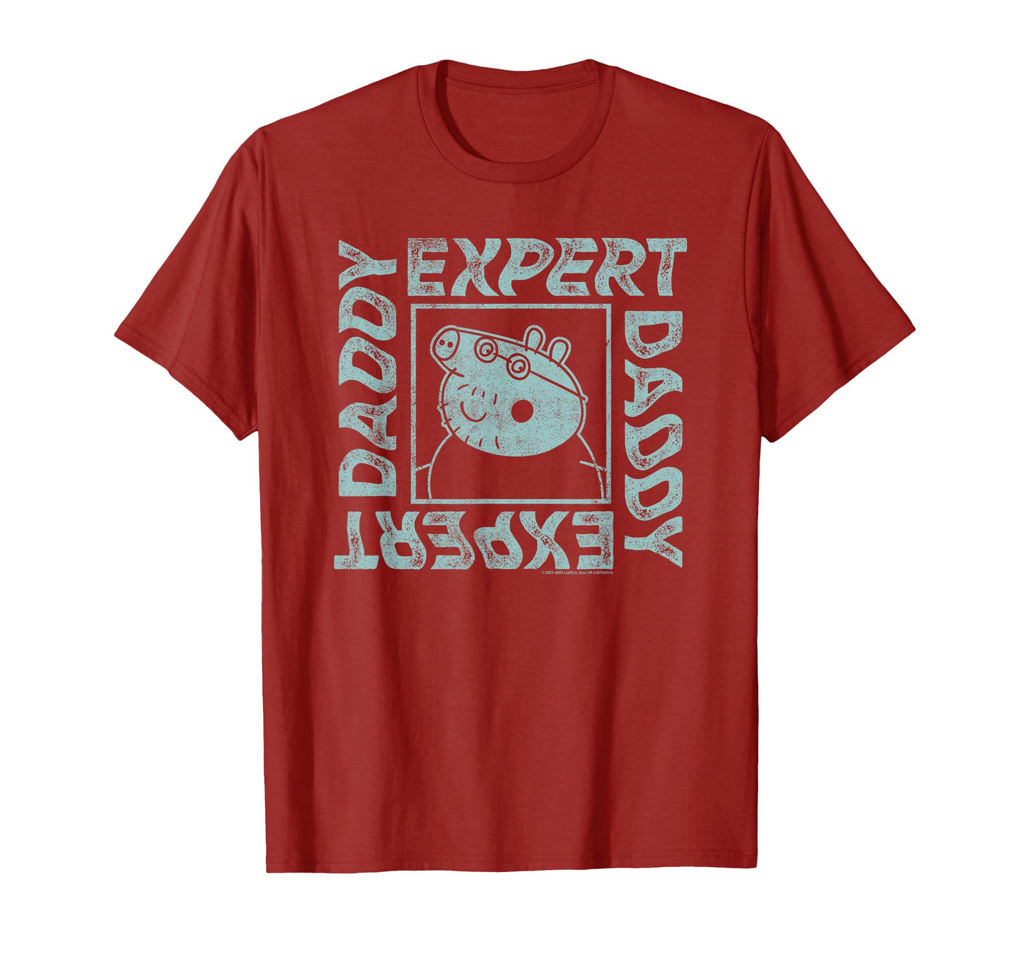 Peppa Pig Father's Day Expert Daddy Vintage Faded Box Logo T-Shirt