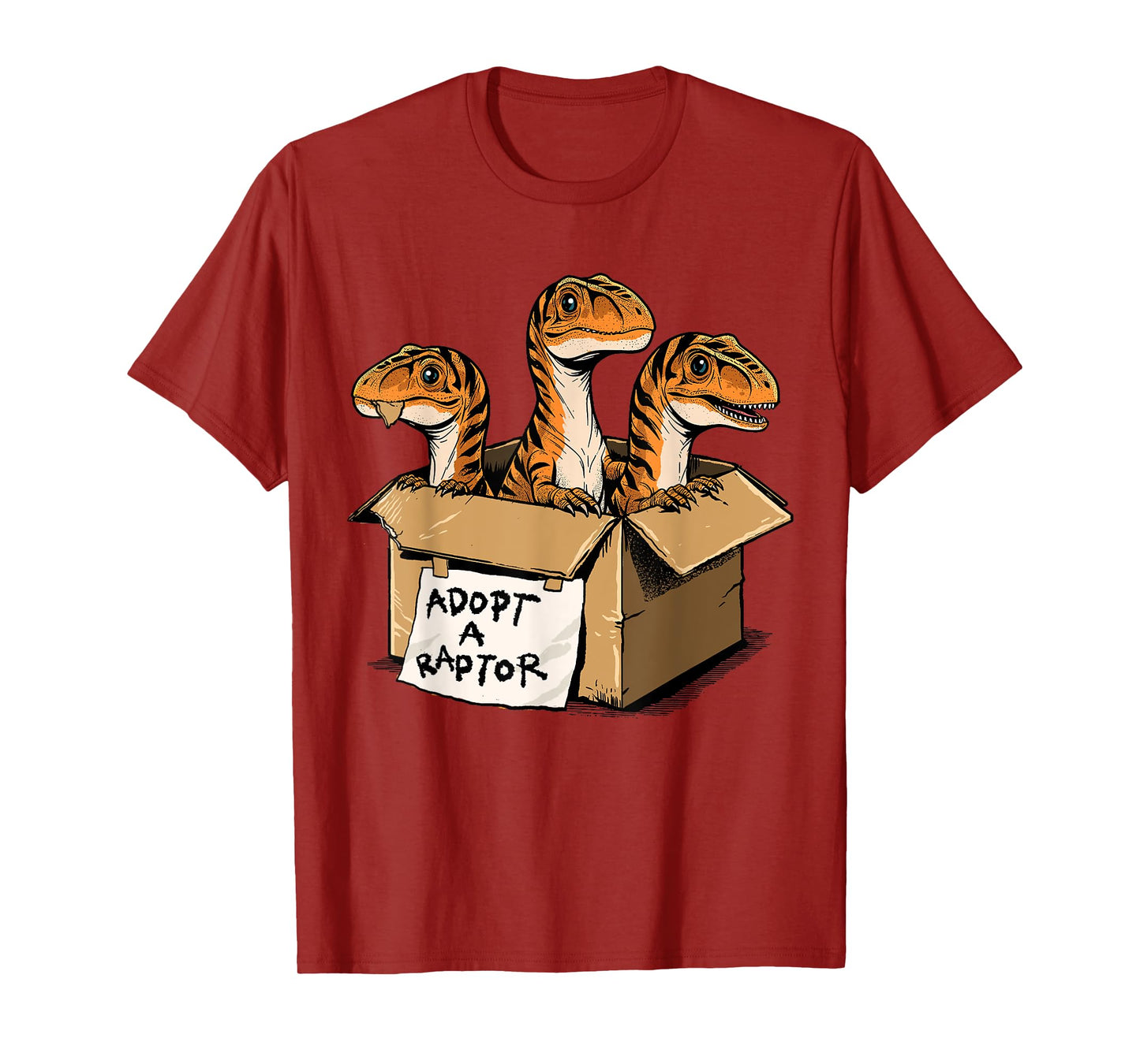 Raptor Shirt Adopt A Raptor Box Funny Dinosaur Adoption T-Shirt