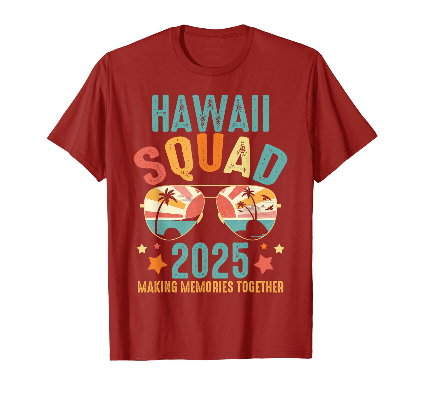 Hawaii Squad 2025 Funny Groovy Reunion Friends Trip Match T-Shirt