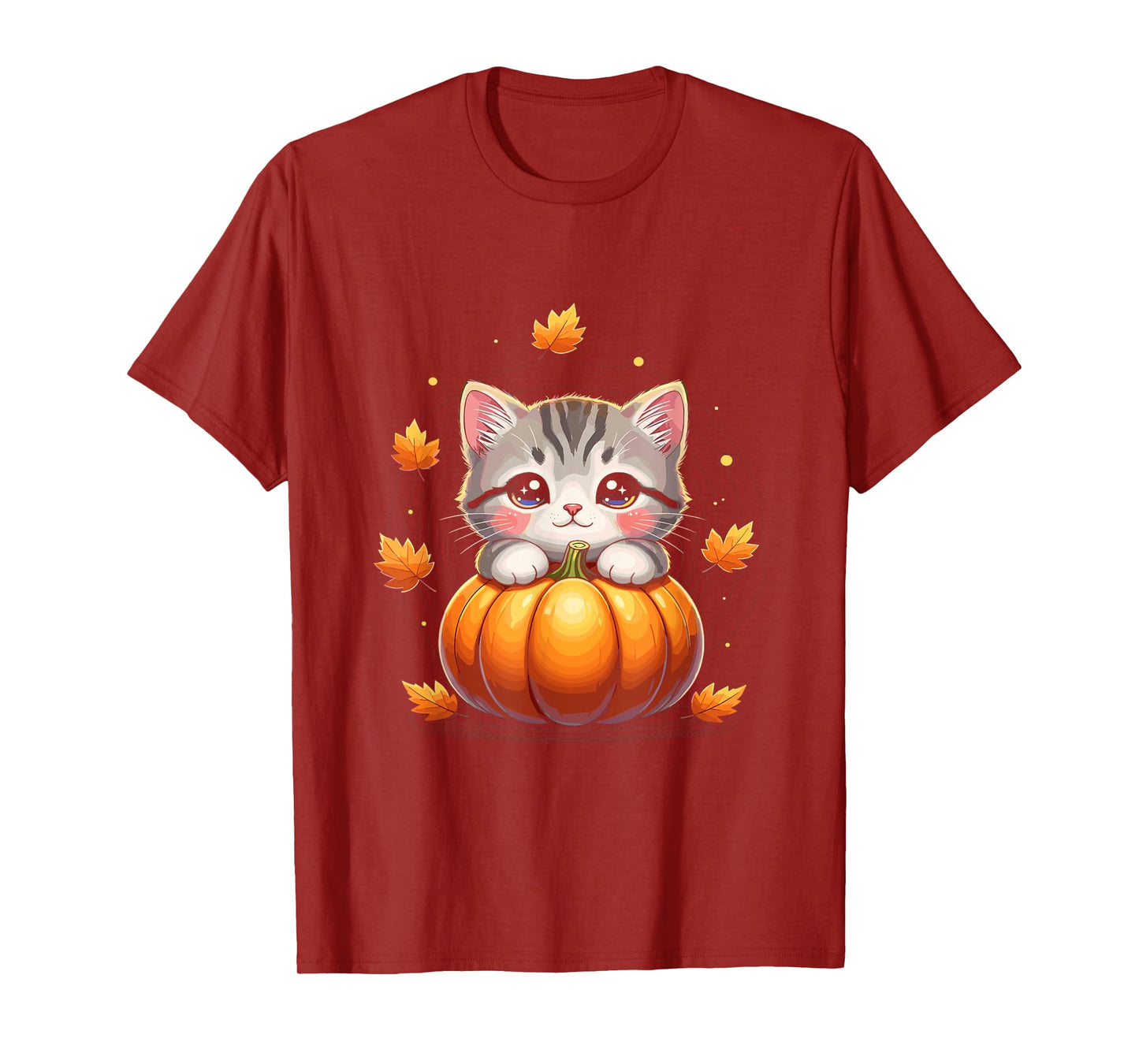 Pumpkin Shirts for Women Cat Costume Men Autumn Fall Kids T-Shirt