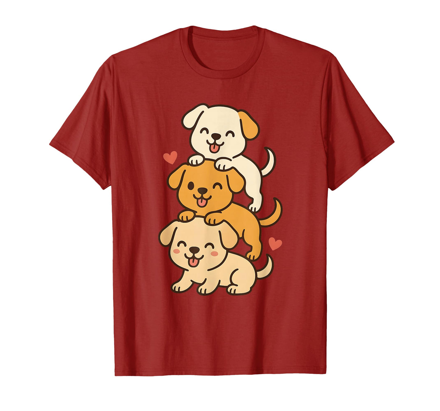 Cute Kawaii Puppies Neko Funny Dog Lover Gift Women Girl T-Shirt