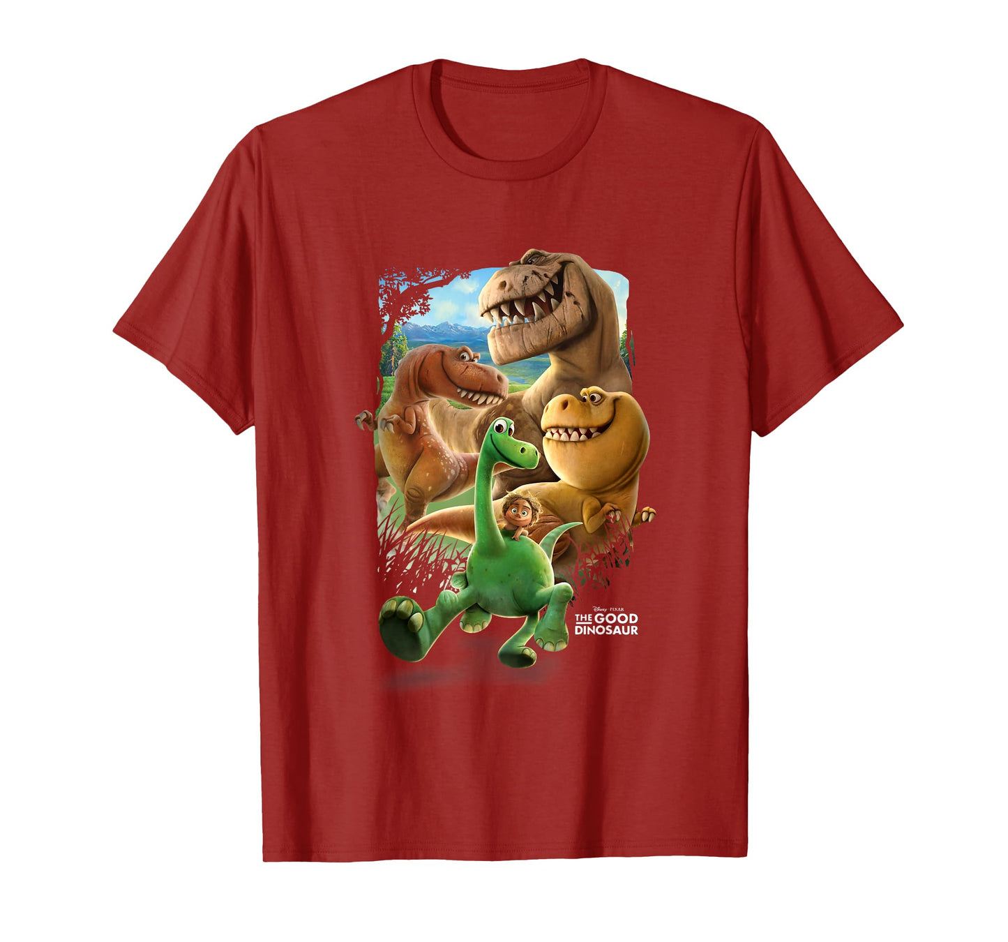 Disney Pixar The Good Dinosaur Main Characters Chest Poster T-Shirt