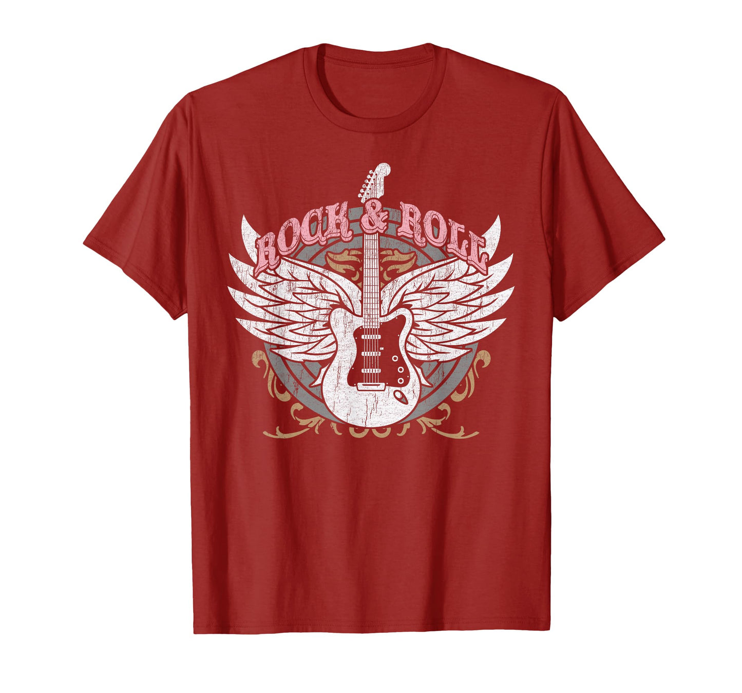 Rock and Roll Guitar Vintage ROCK Women Music T-Shirt