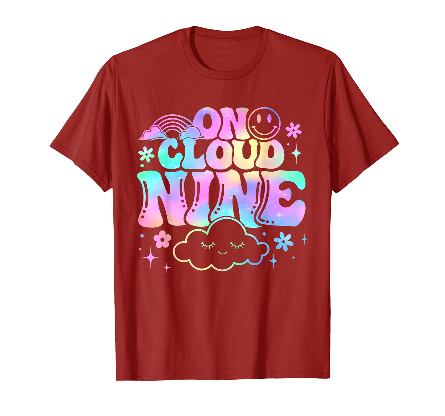 9th Birthday Girl 9 Year Old On Cloud Nine Bday 2 sided T-Shirt