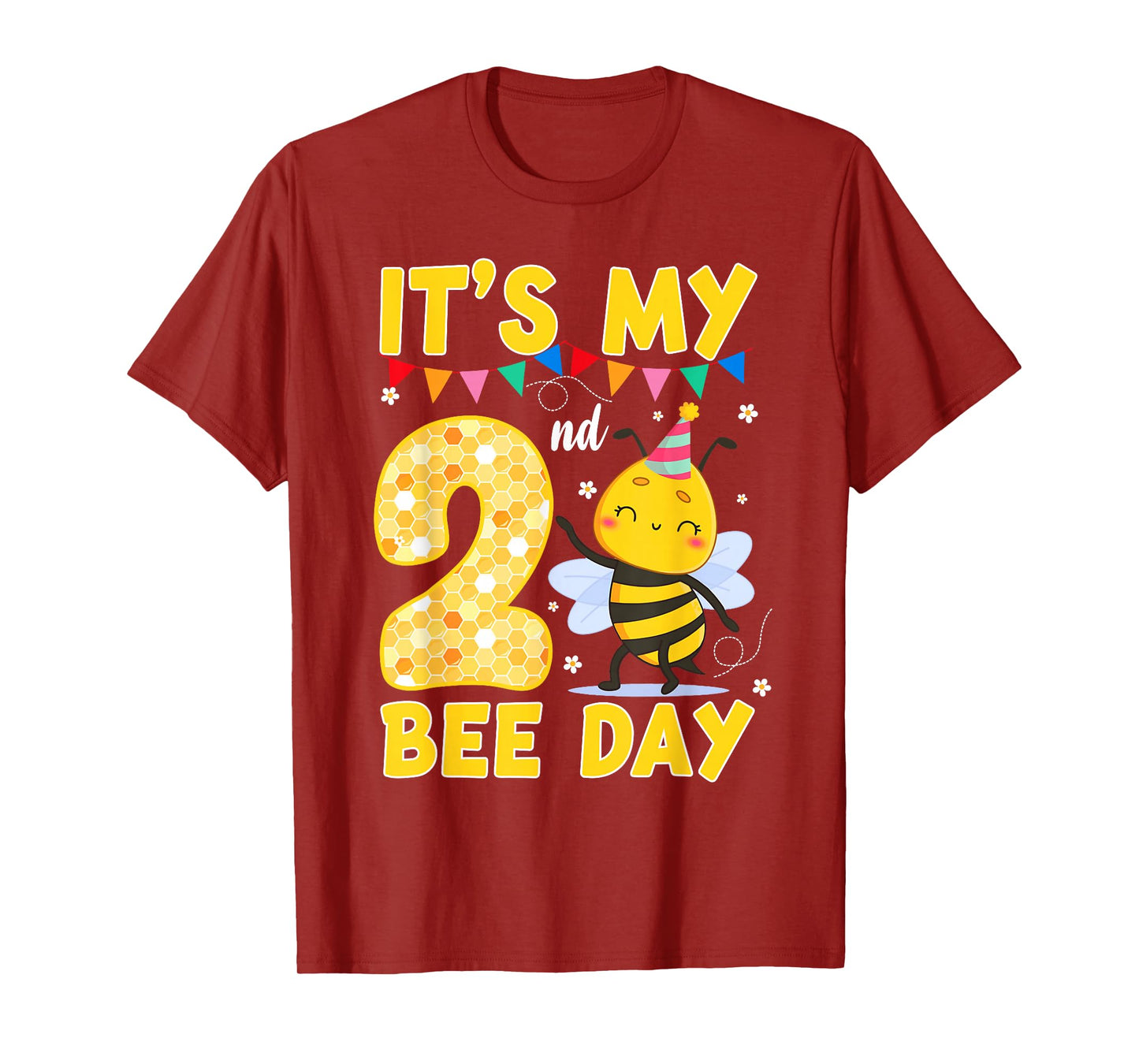 It's My 2nd Birthday Bee Day 2 Year Old Bee Theme Party T-Shirt