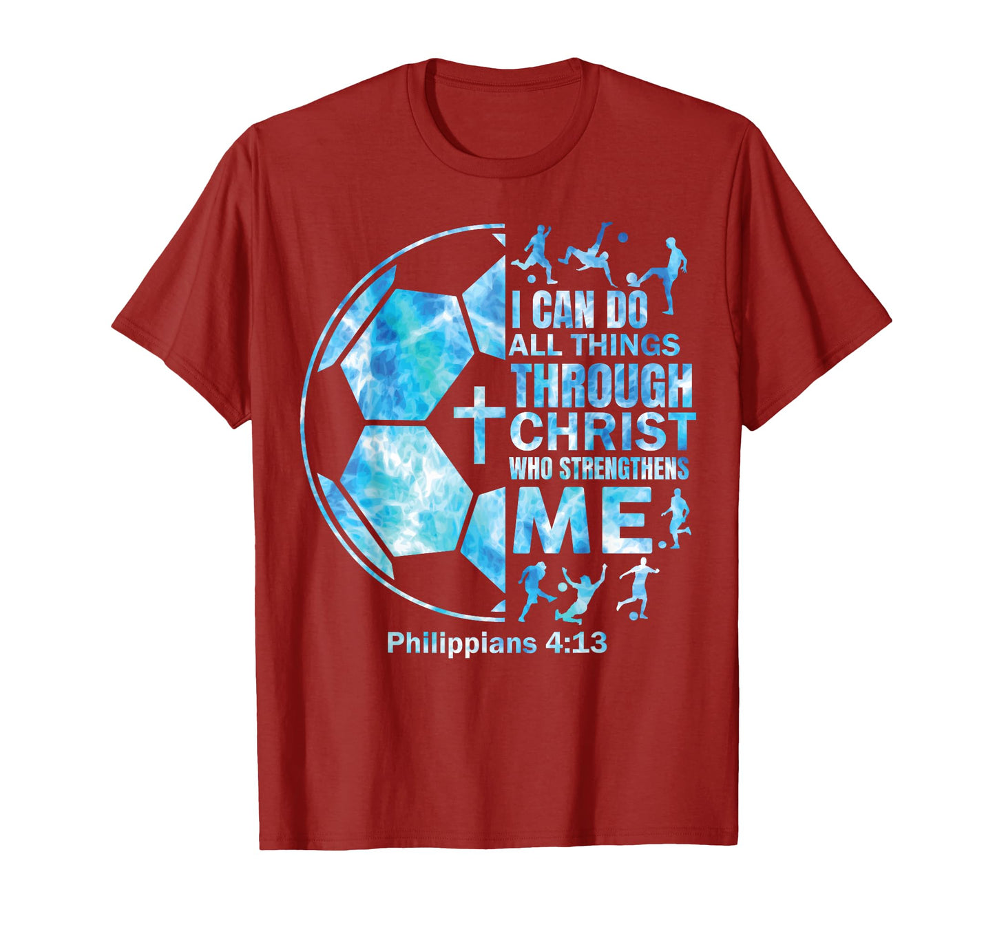 Boys Soccer Christian Shirt I Can Do All Things Religious T-Shirt