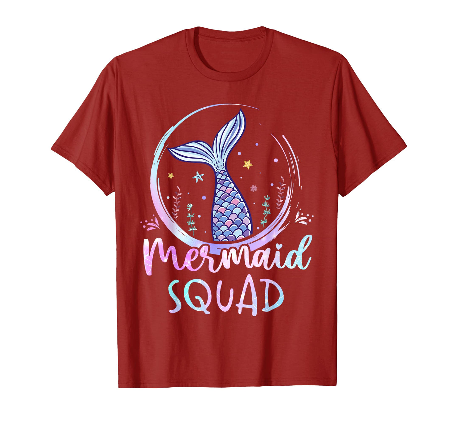 Mermaid Squad Tee Birthday Mermaid Girl Beach Mermaid Tail T-Shirt