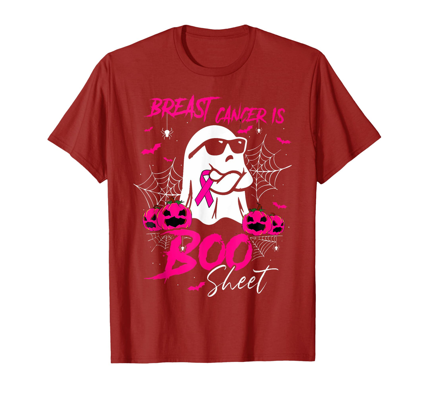 Breast Cancer Is Boo Sheet Breast Cancer Warrior Halloween T-Shirt
