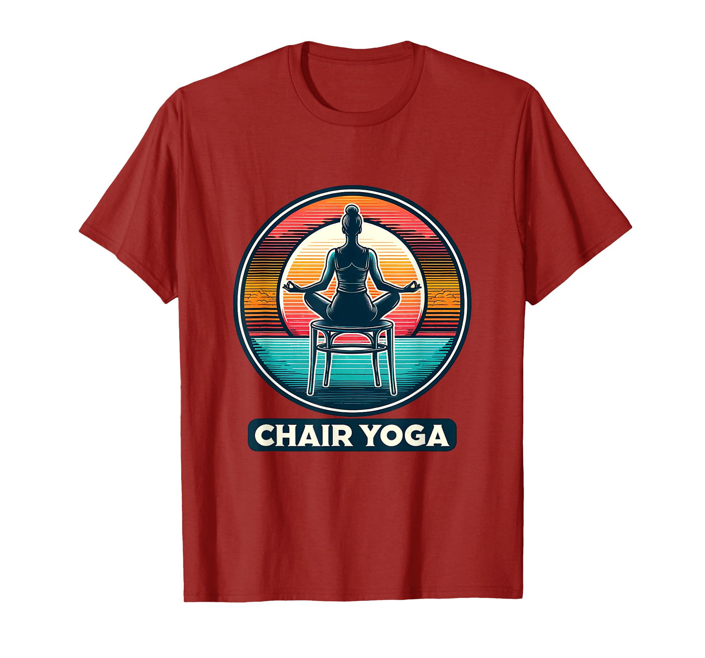 Serene Sunrise Chair Yoga Enthusiast Design T-Shirt