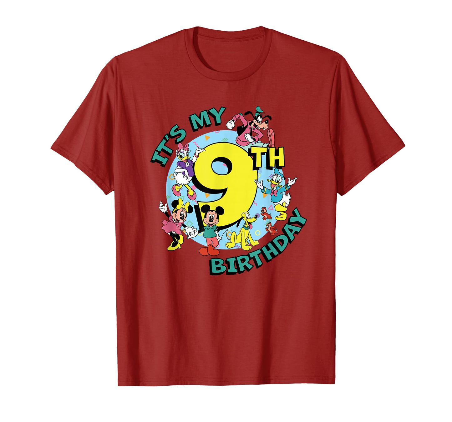 Disney Mickey and Friends It's My Ninth 9th Birthday T-Shirt