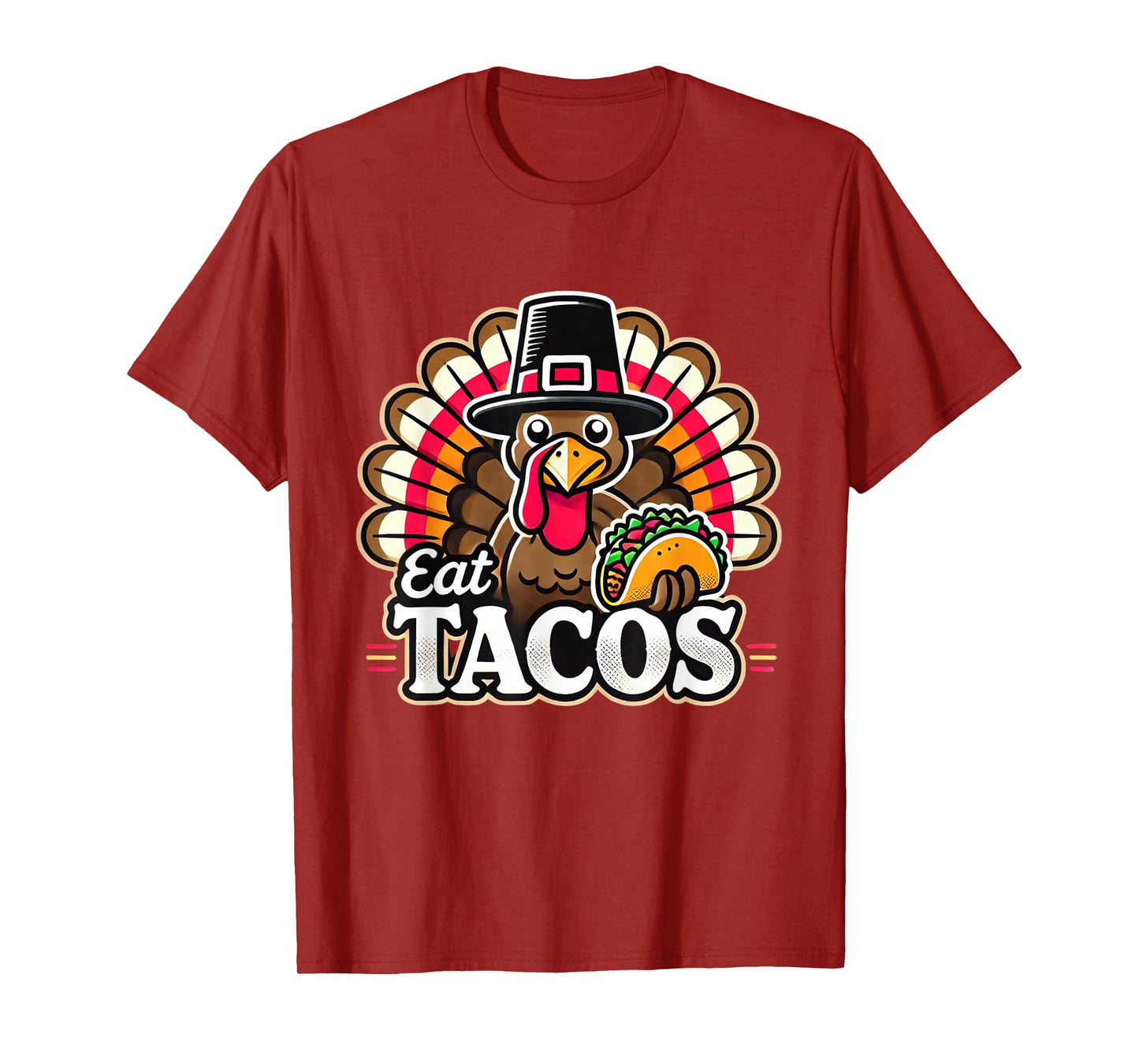 Funny Turkey Eat Tacos Taco Mexican Thanksgiving T-Shirt