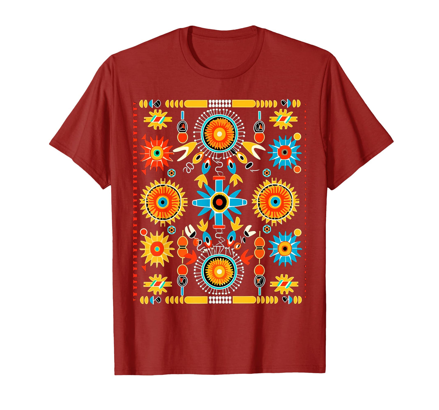 Native American Tribal Art Navajo Textile Design Style T-Shirt