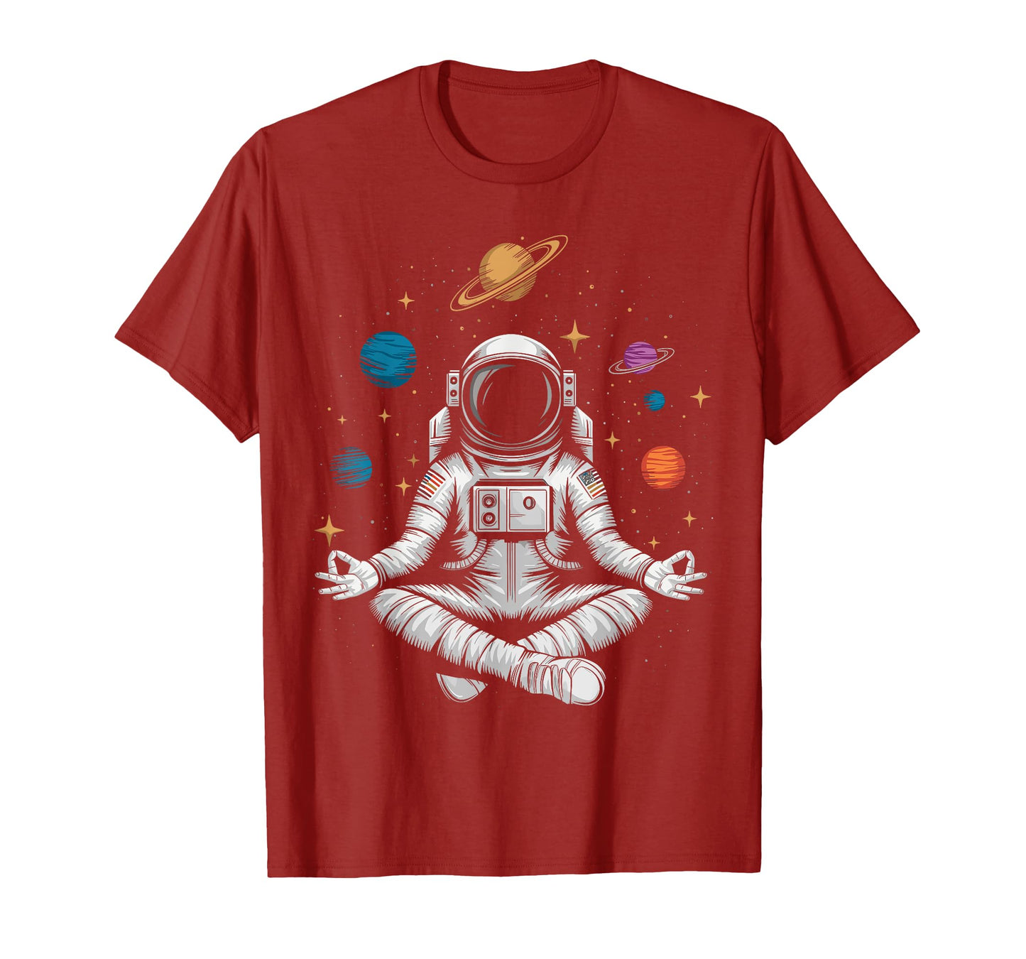 Yoga Astronaut Meditation Space T-Shirt