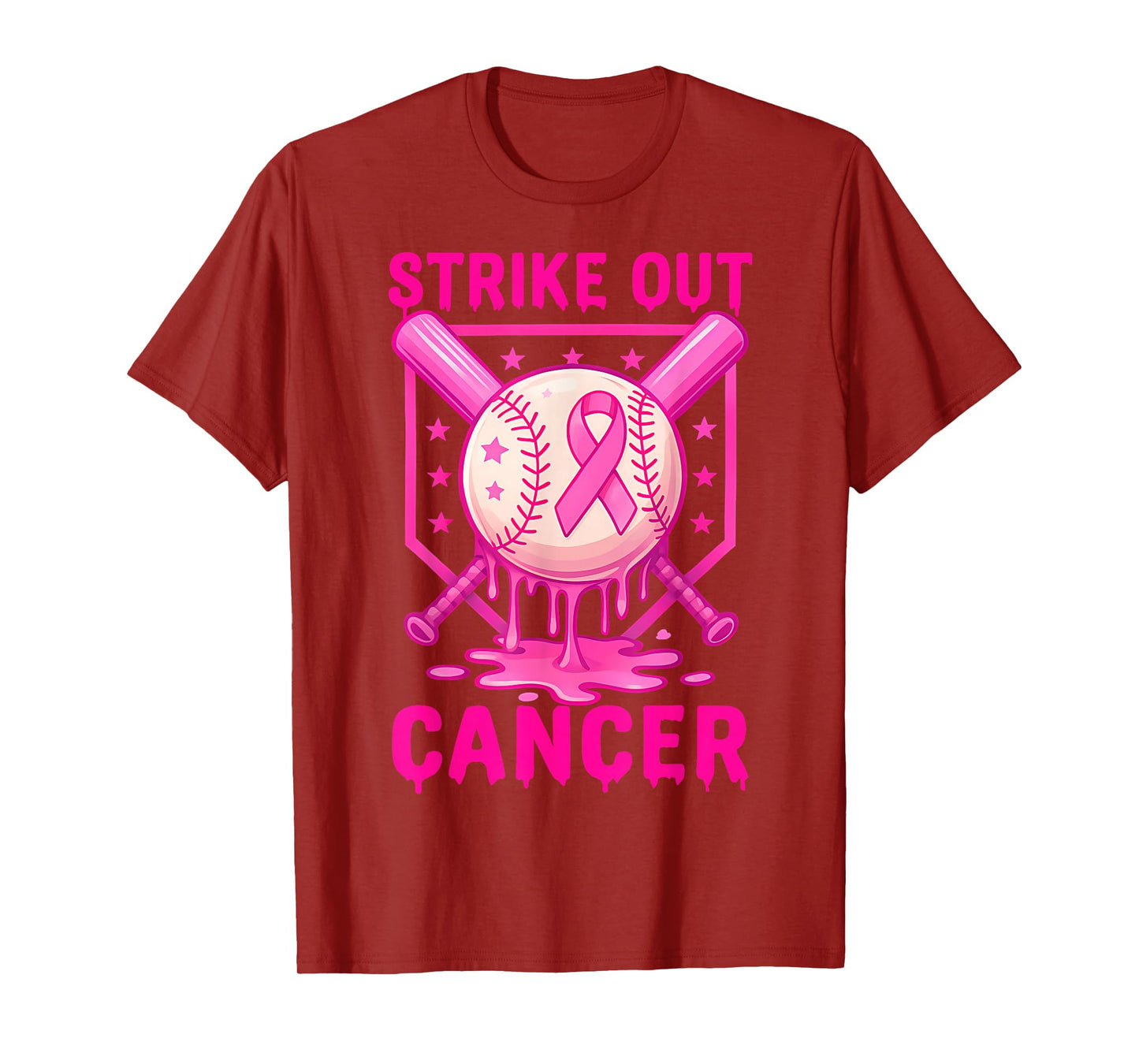 Strike Out Breast Cancer Awareness Baseball Fight Men Women T-Shirt