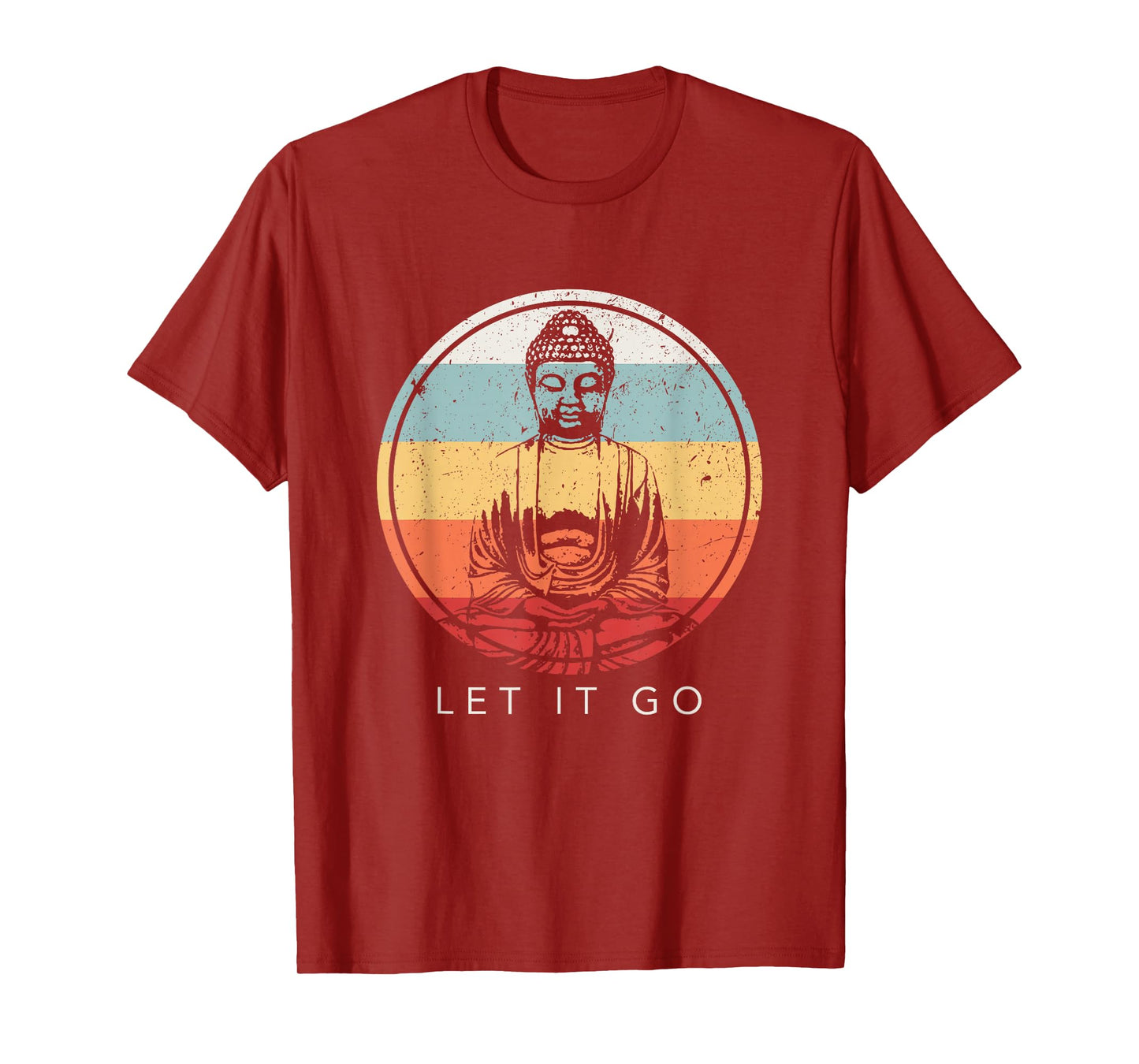 Let It Go Buddha MeditationT-Shirt Vintage Zen Buddhist Gift T-Shirt
