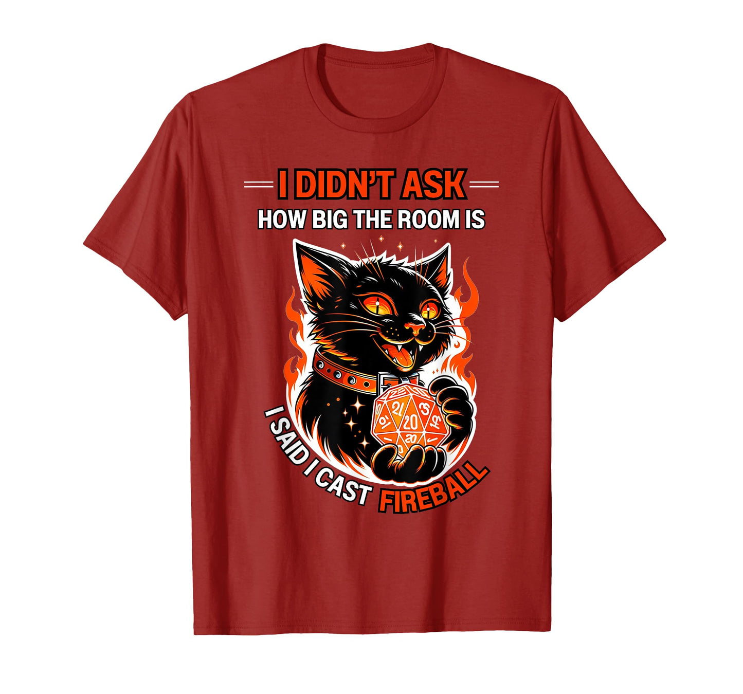 I Didn't Ask How Big The Room Is Said I Cast Fireball Cats T-Shirt