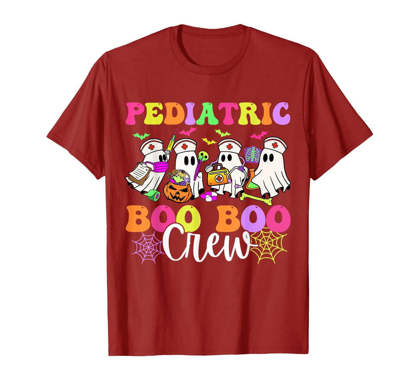 Pediatric Nurse Boo-Boo Crew Ghost Nurse Halloween Costume T-Shirt