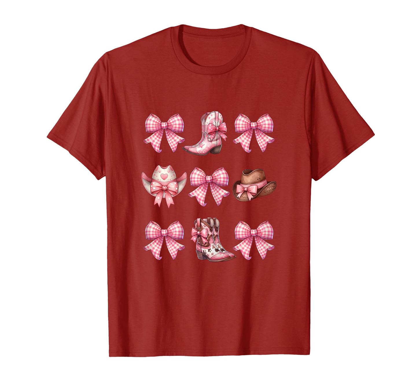 Coquette Pink Bow Cowgirl Boots and Hats T-Shirt