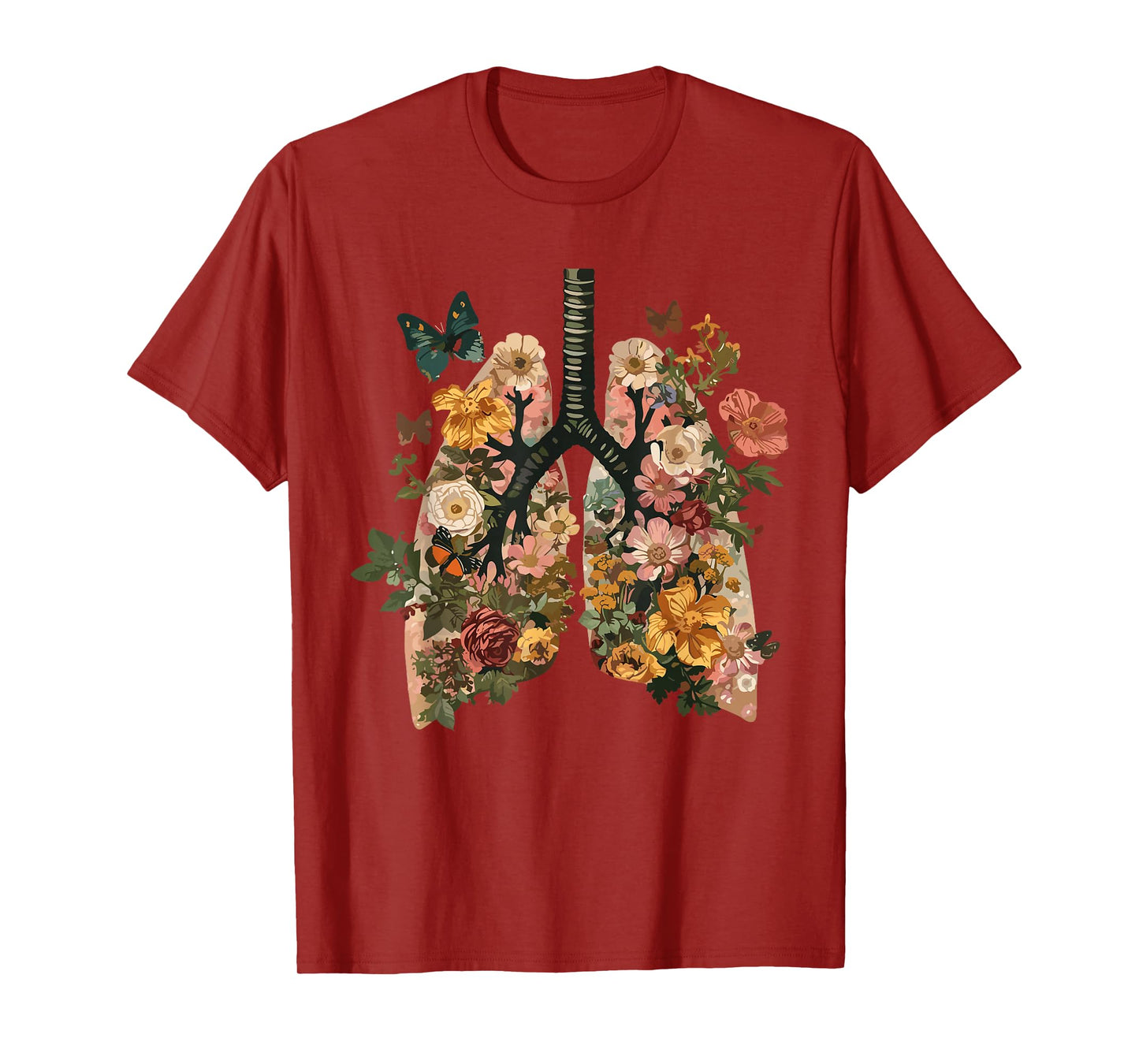 Lungs Made of Flowers - Blossoming Respiratory Beauty T-Shirt