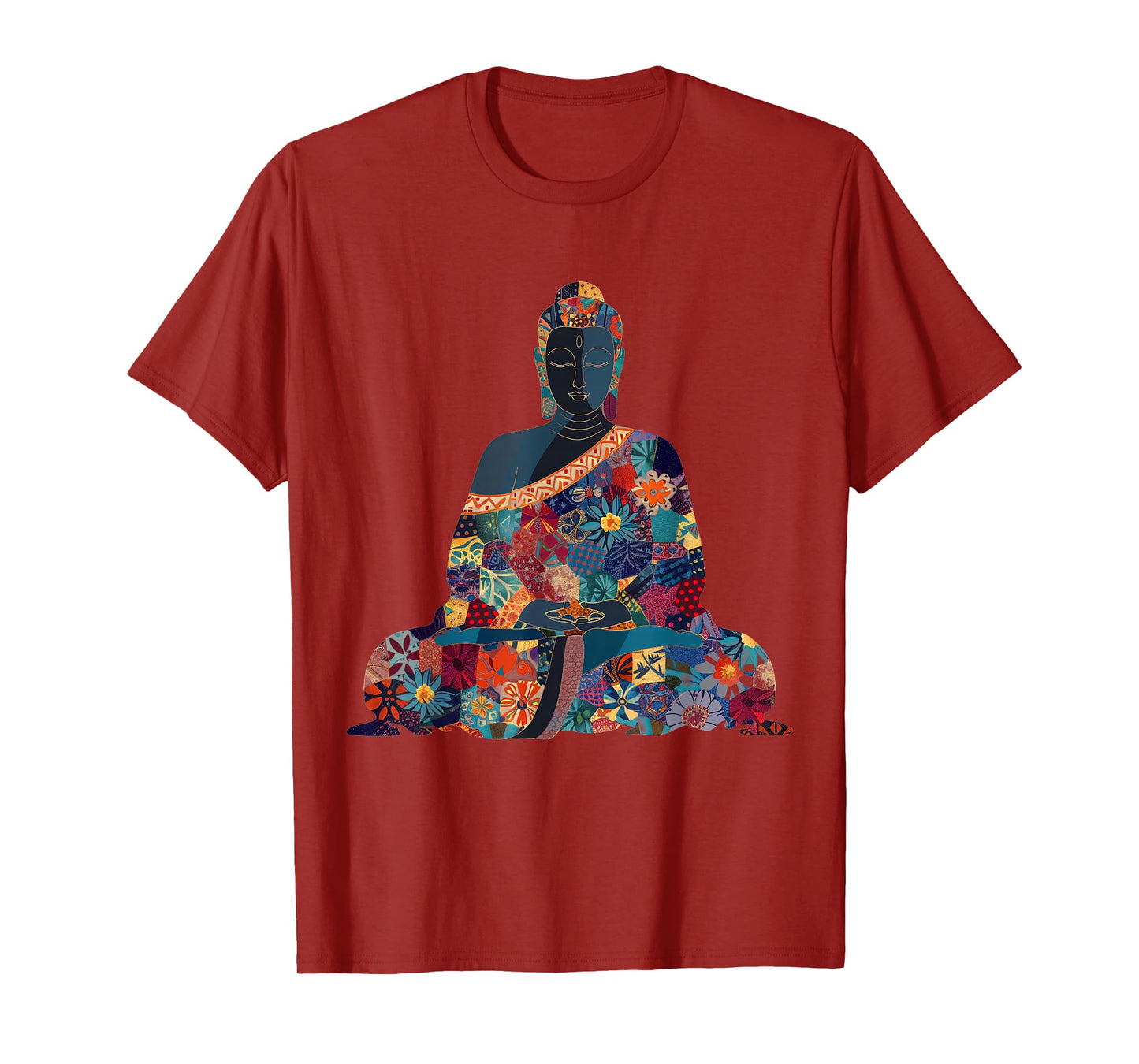 Buddha Vintage Flowers Zen Buddhist Buddhism Yoga Spiritual T-Shirt