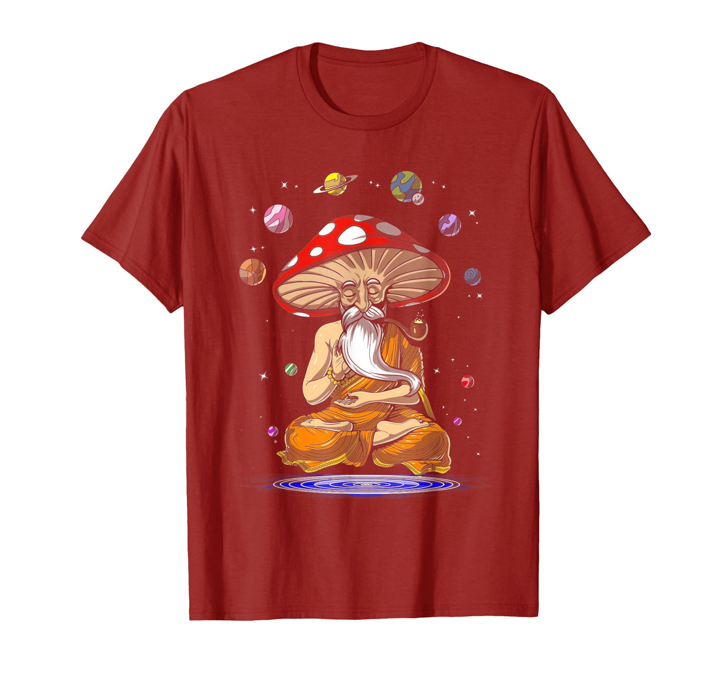 MAGIC MUSHROOMS YOGA Buddha Zen Funny Women Men Yoga Lovers T-Shirt