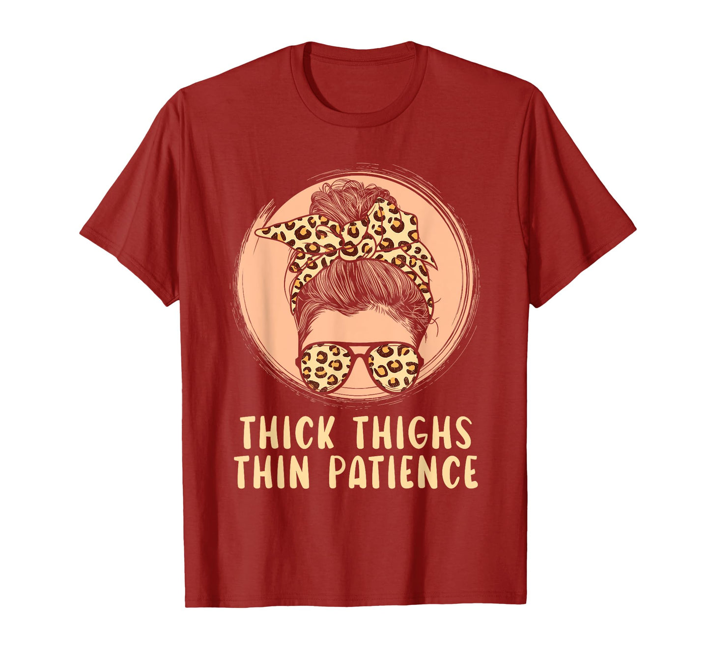 Thick Thighs Thin Patience Gym Fitness Workout Exercise T-Shirt