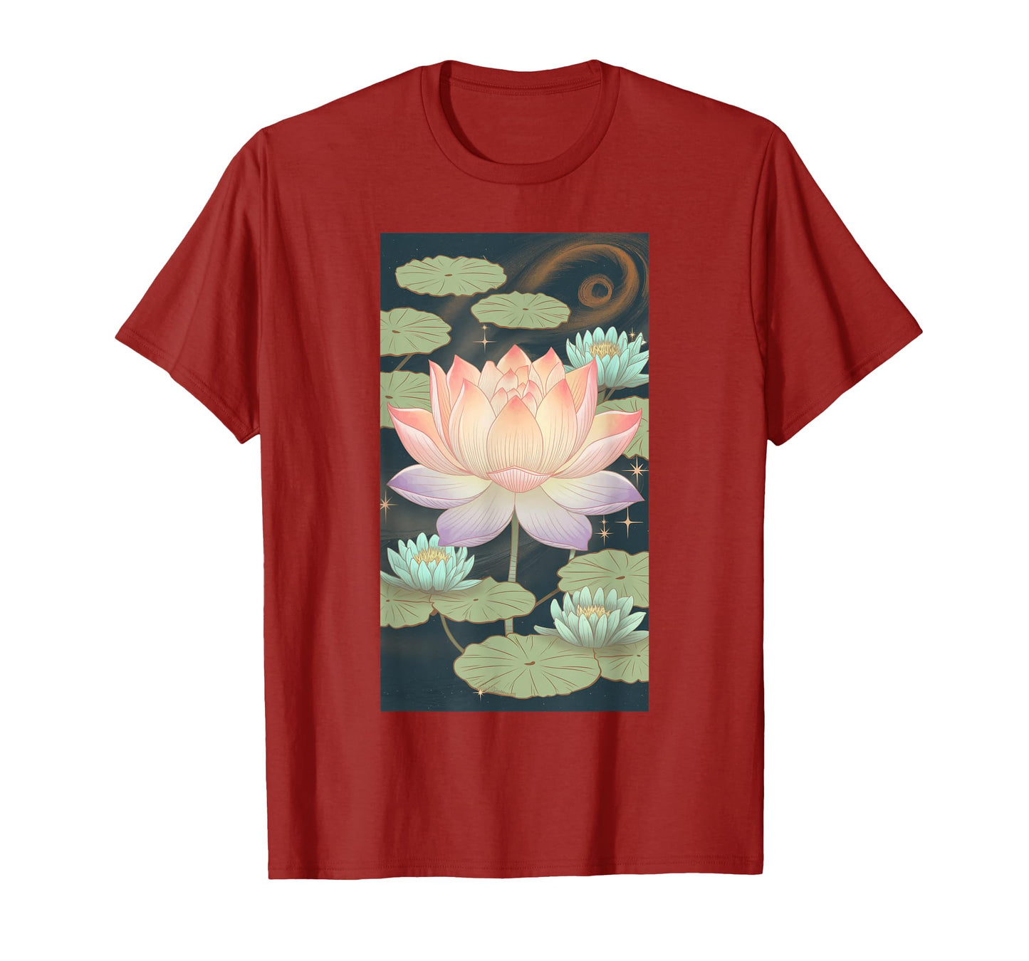 Lotus Flower Nature Art Water Lily Meditation T-Shirt