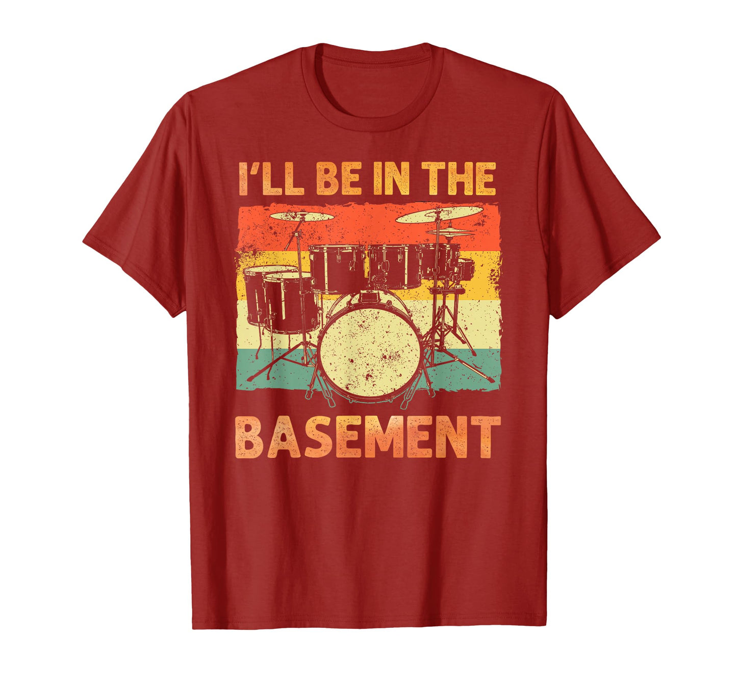 Funny Drumming Art for Men Women Drumline Drum Set Drummer T-Shirt