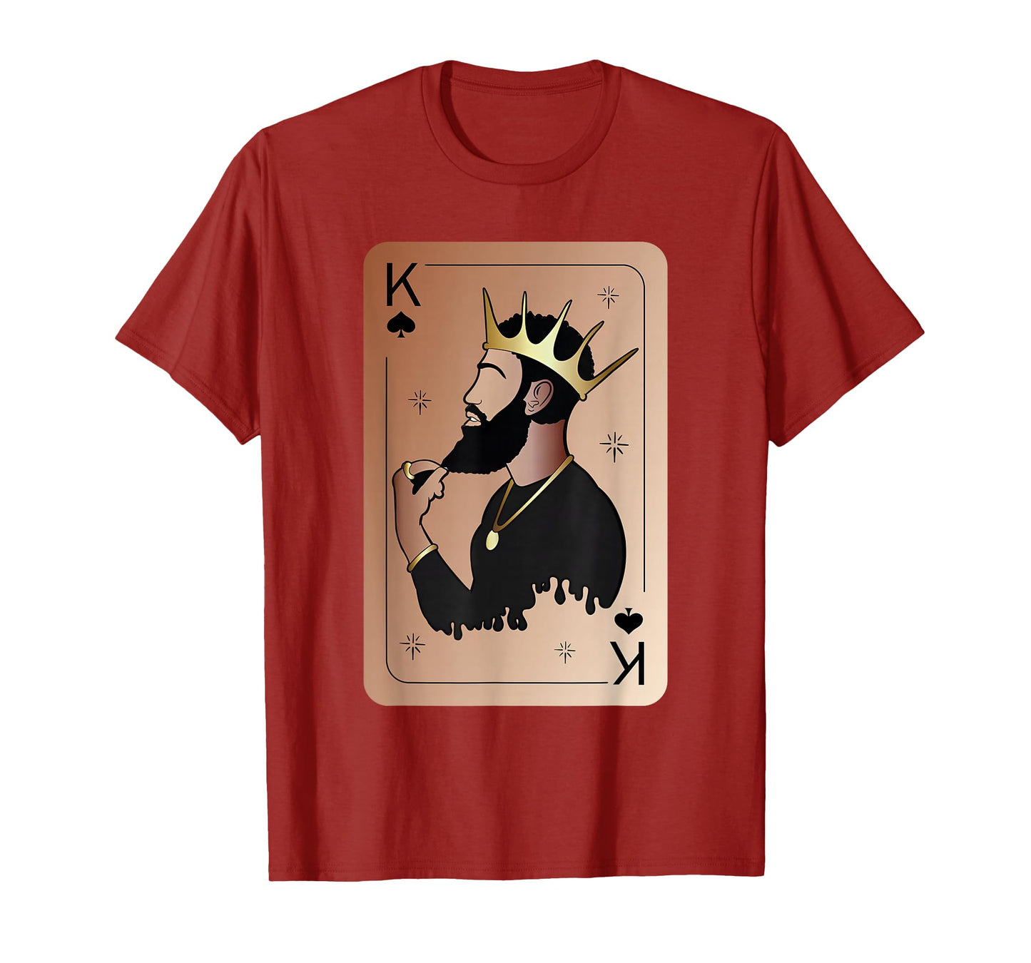 Spades King Card Black Man Crown Black History Month T-Shirt