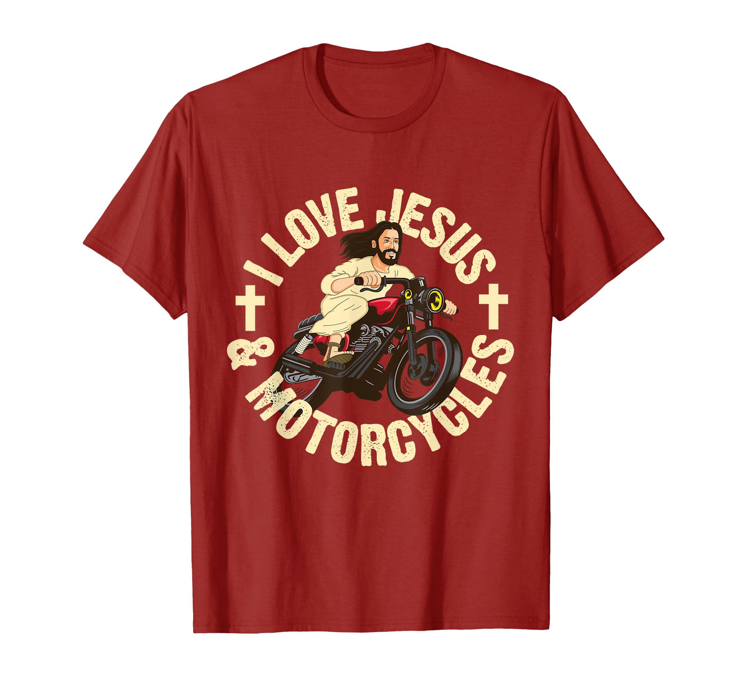 I Love Jesus & Motorcycles Dirt Bike Rider Christian Gift T-Shirt