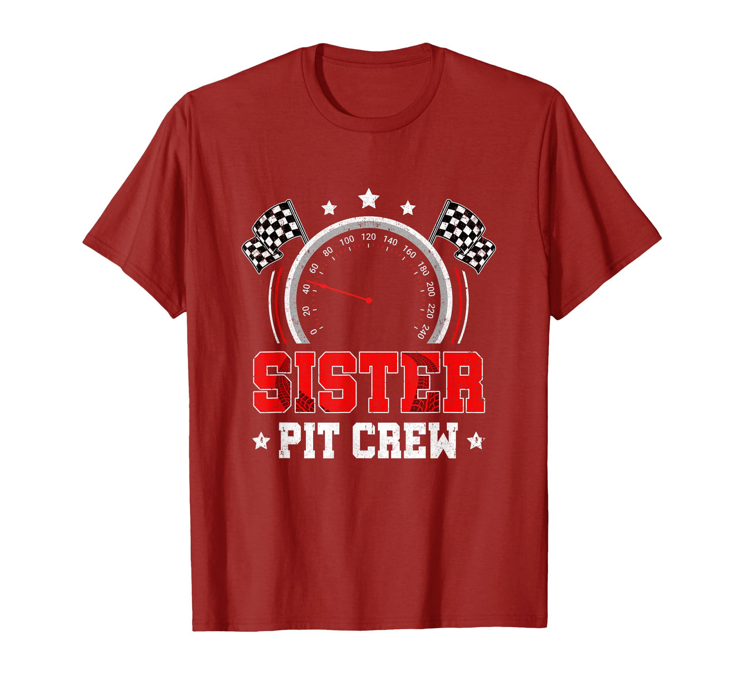 Sister Pit Crew Race Car Birthday Party Racing Family T-Shirt
