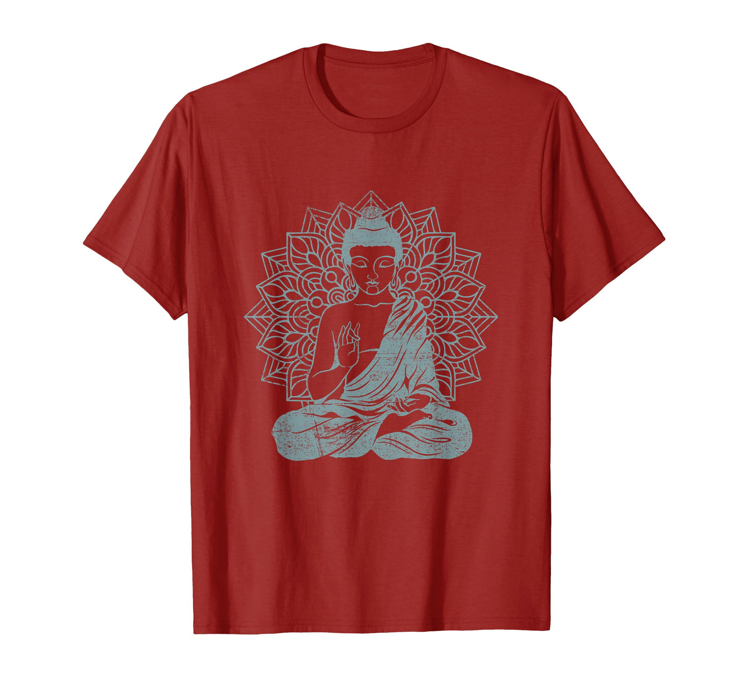 Buddha Blue Buddhism Zen Buddhist Spiritual Meditation Yoga T-Shirt