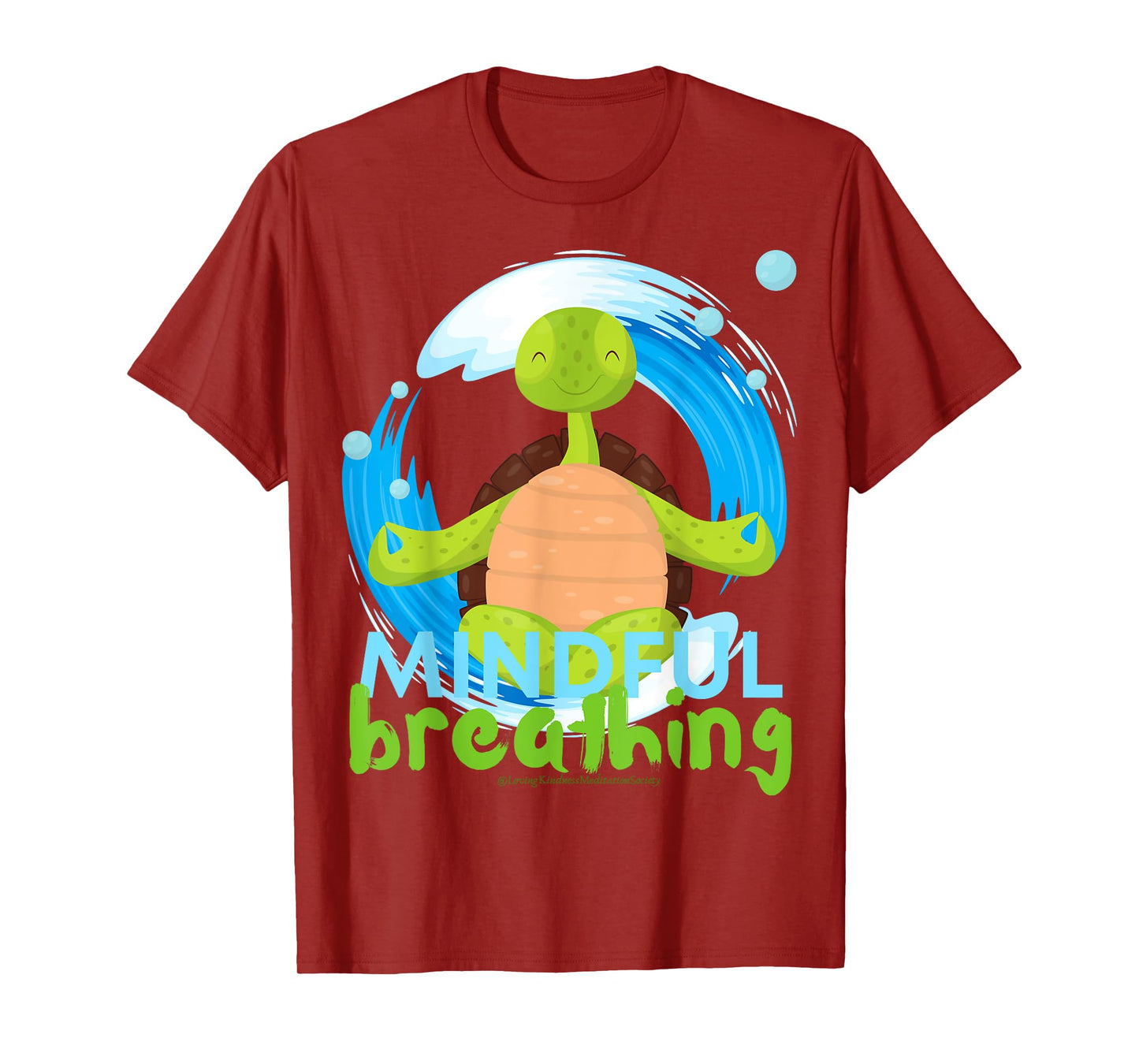 Zen Meditating Sea Turtle Loves Kindness Breath Mindfulness T-Shirt