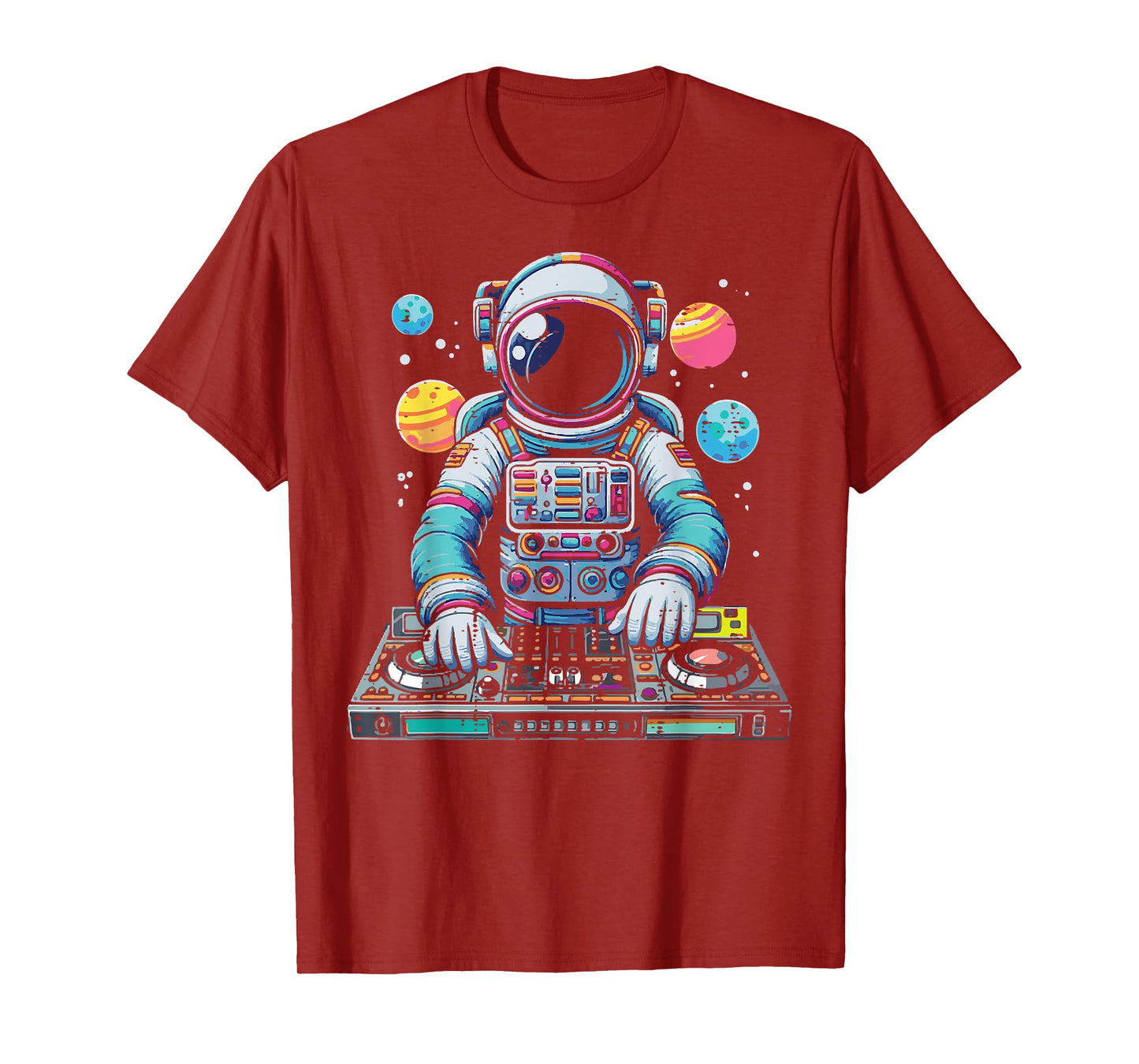 Astronaut Disc Jockey Spaceman Dj Space Music Men Boys Kids T-Shirt