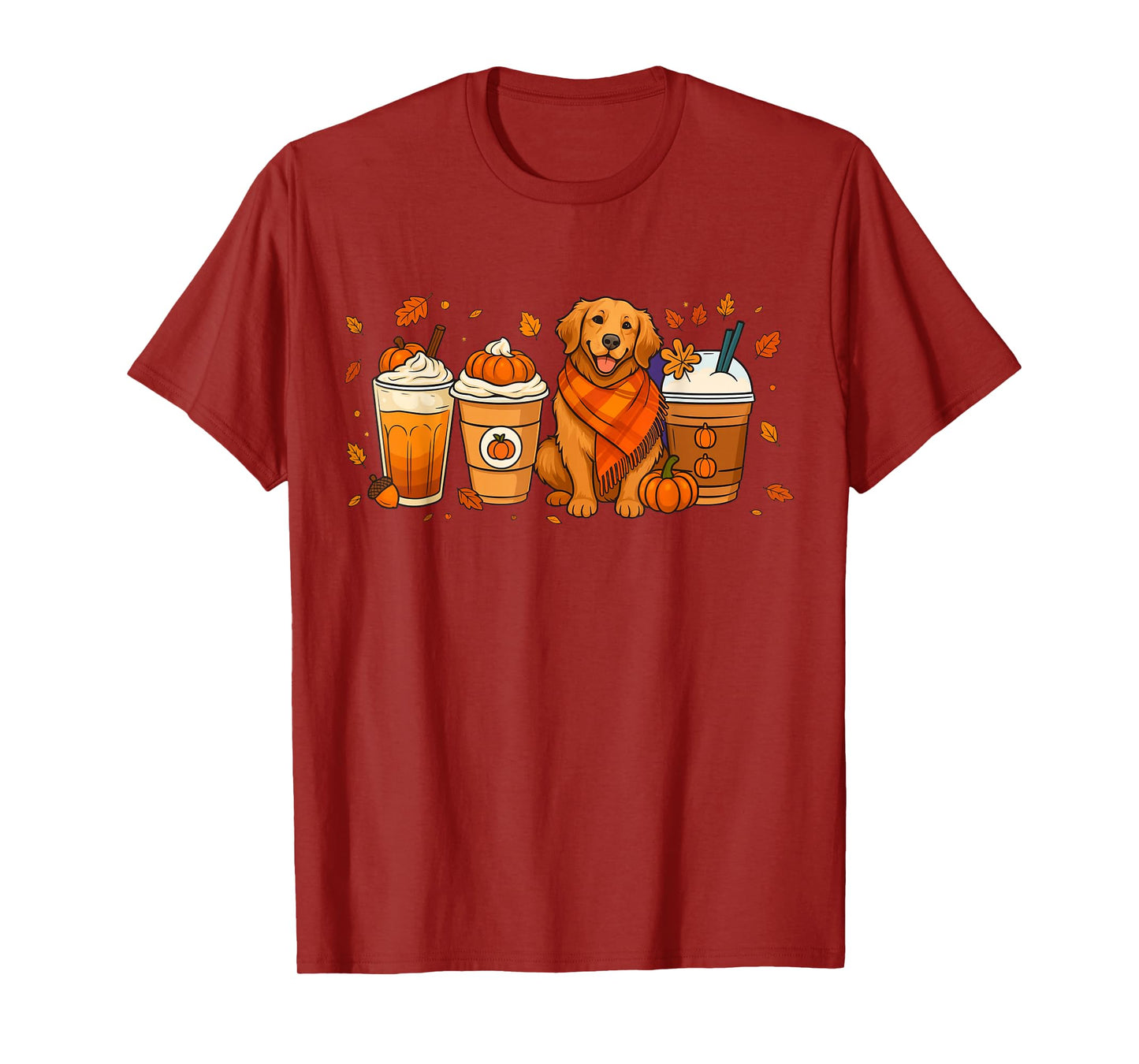 Golden Retriever Pumpkin Spice Fall Dog Fall Autumn T-Shirt