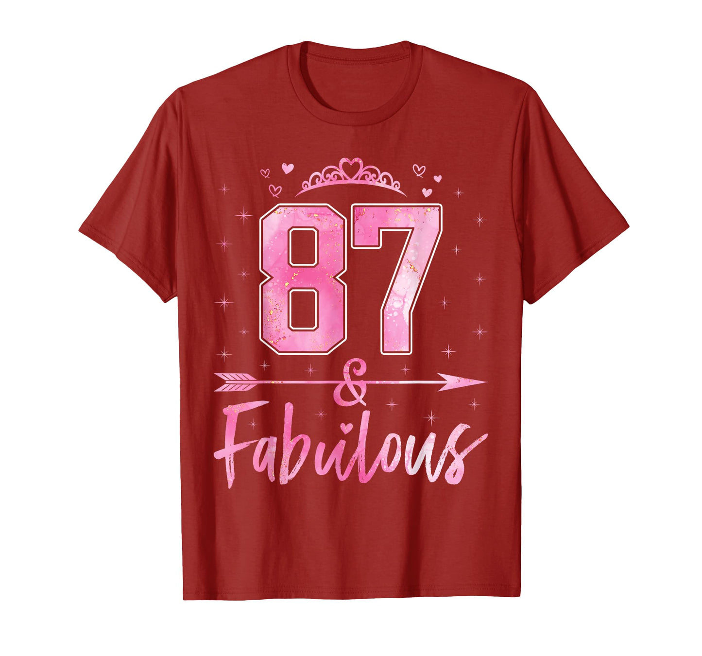 87 and Fabulous Cute Ladies 87th Birthday Women 87 Years Old T-Shirt