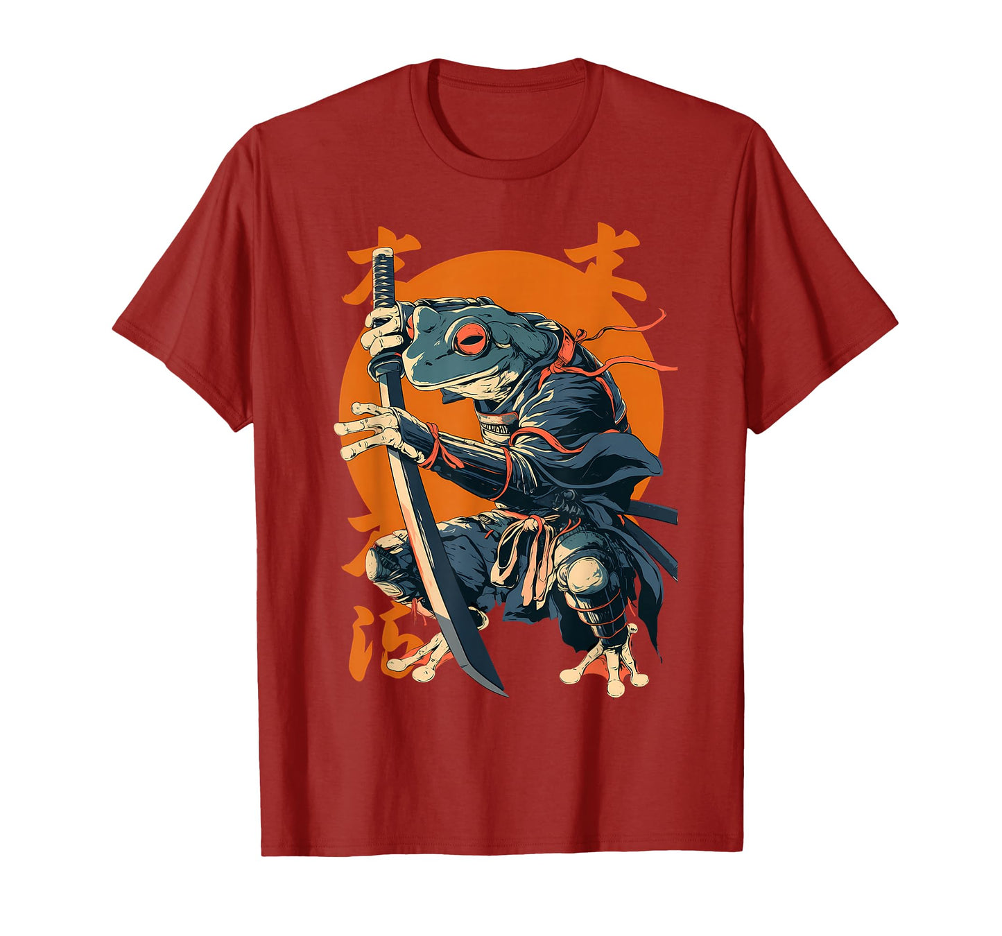 Samurai Frog Japanese Kanji Samurai Frog T-Shirt