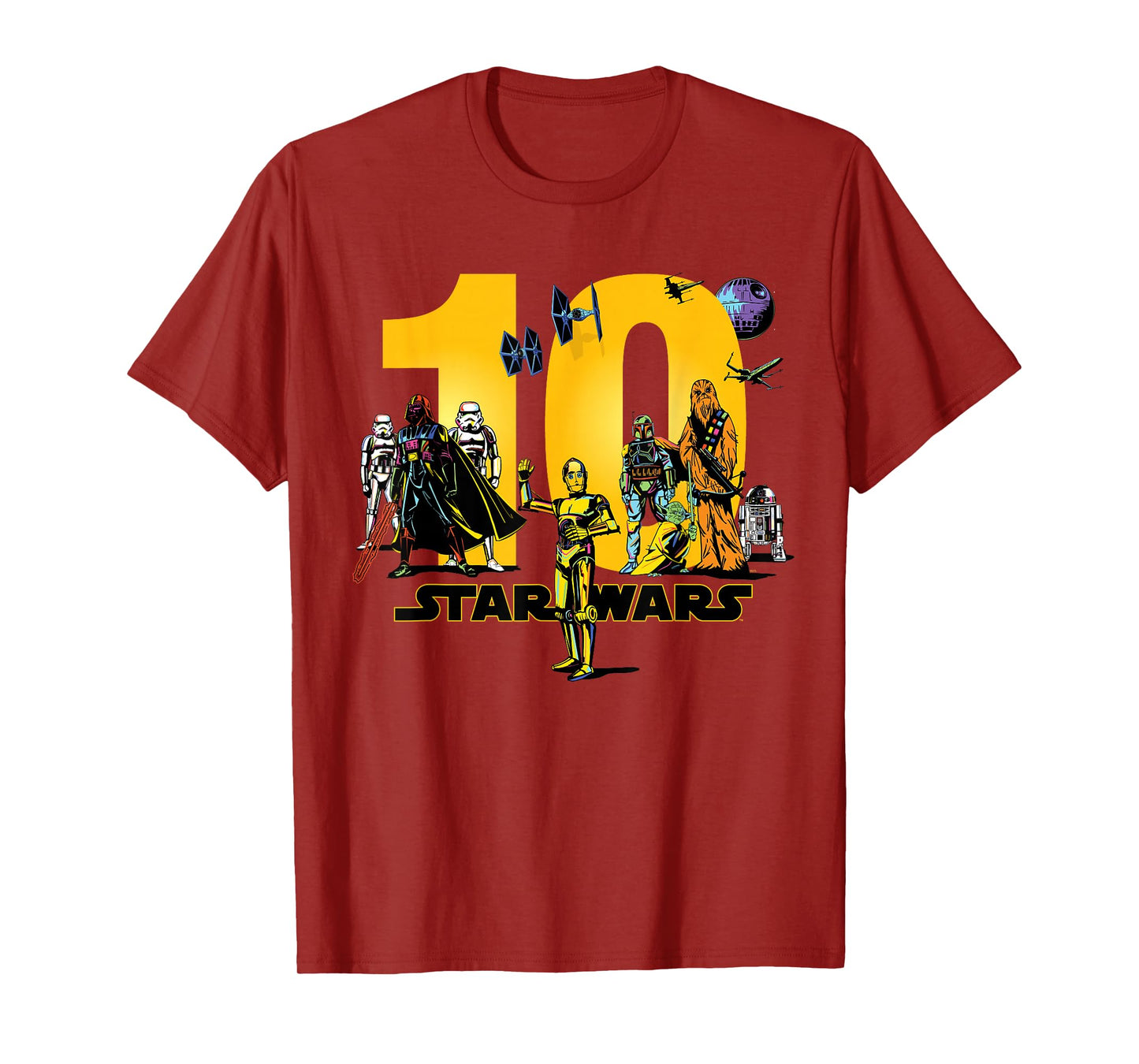 Star Wars Classic Characters Tenth Birthday 10 Years Old T-Shirt