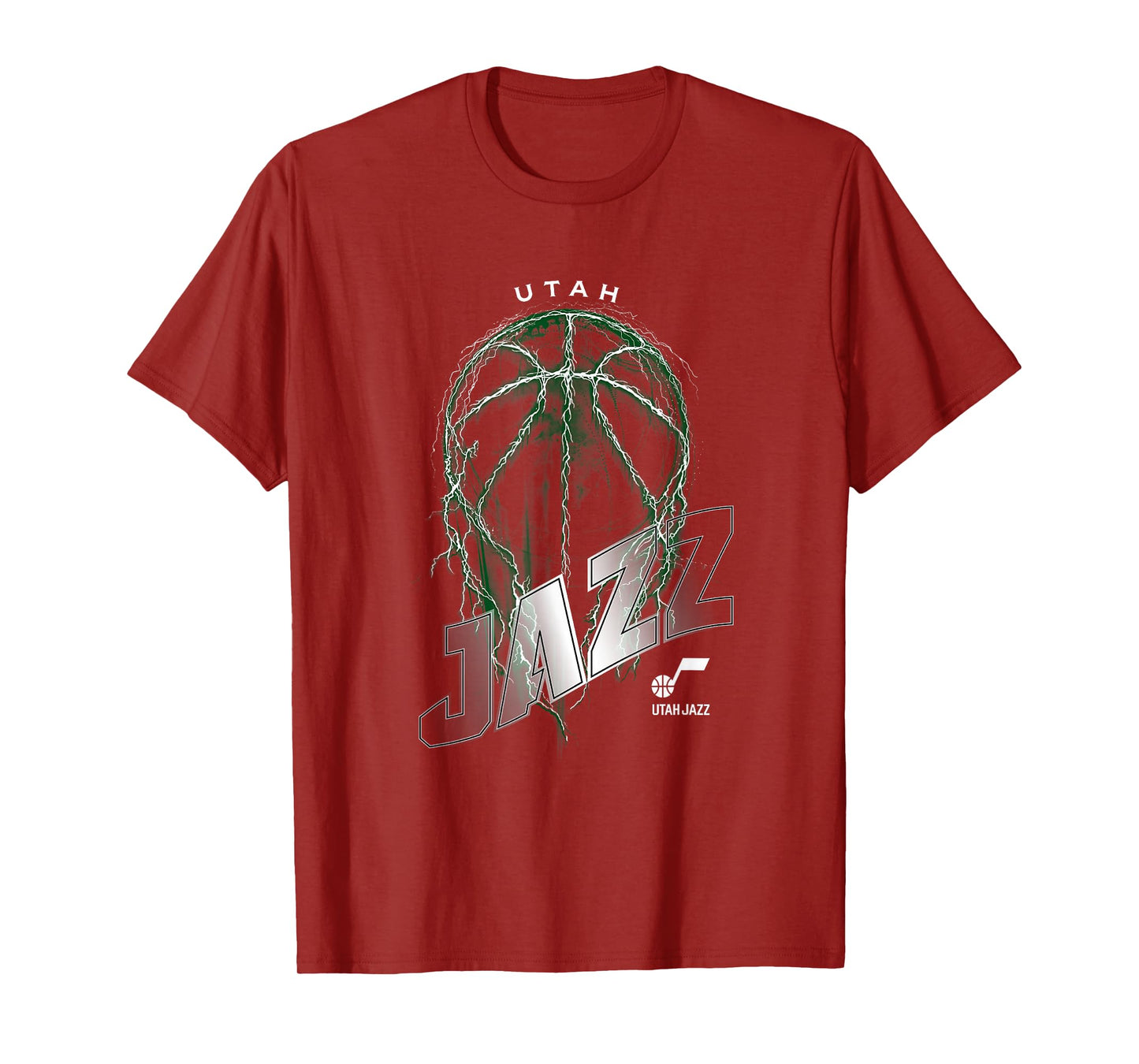 NBA Utah Jazz Lightning Bolt Basketball Logo T-Shirt