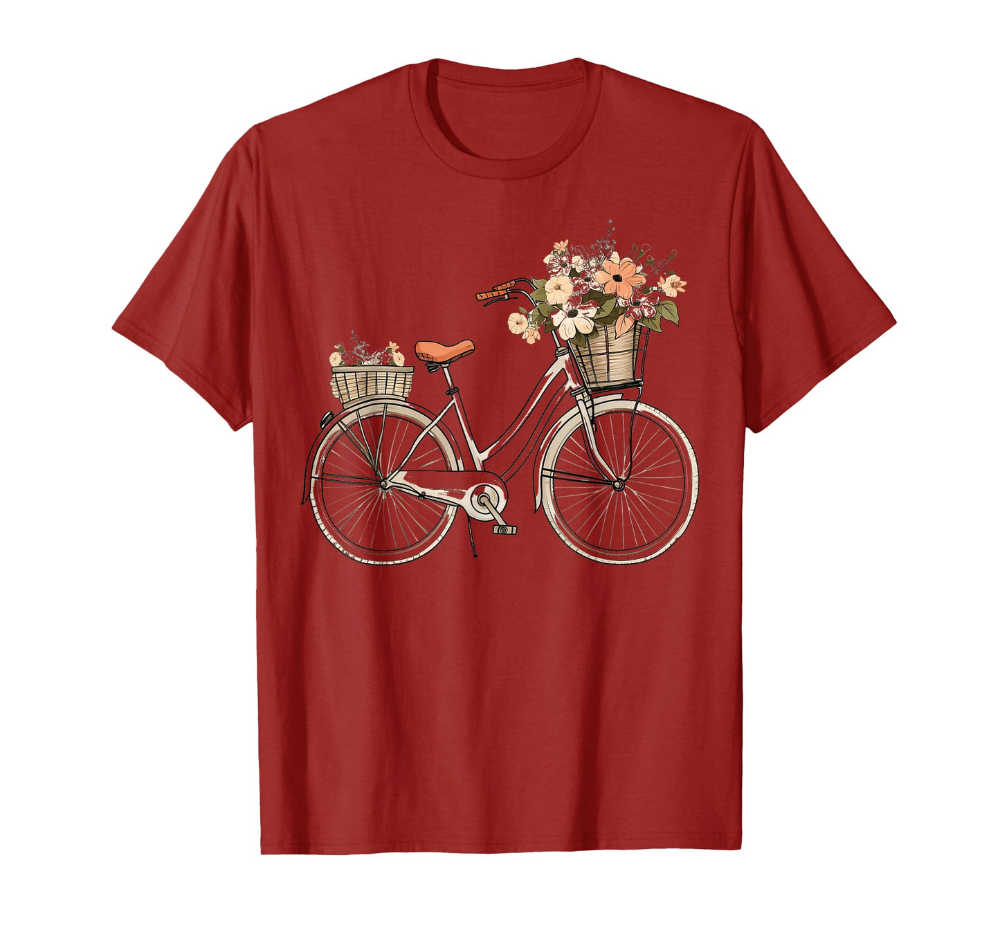 Vintage Floral Bicycle T-Shirt
