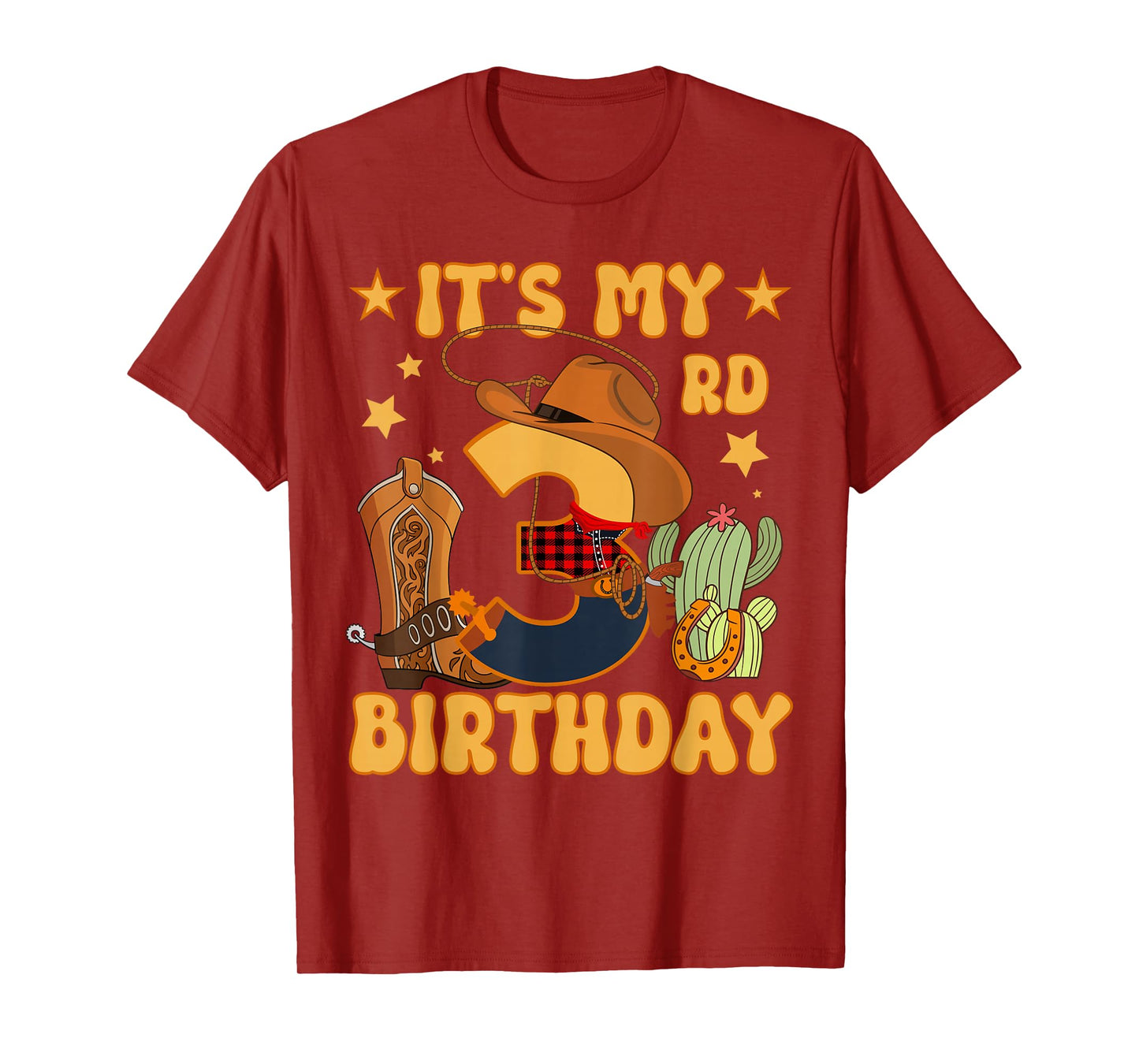 It's My 3rd Birthday Cowboy Rodeo Horse 3 Year Old Bday Boy T-Shirt