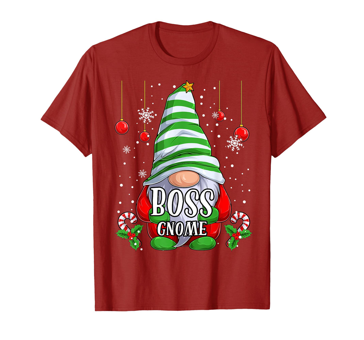 Boss Gnome christmas pajamas matching family group T-Shirt