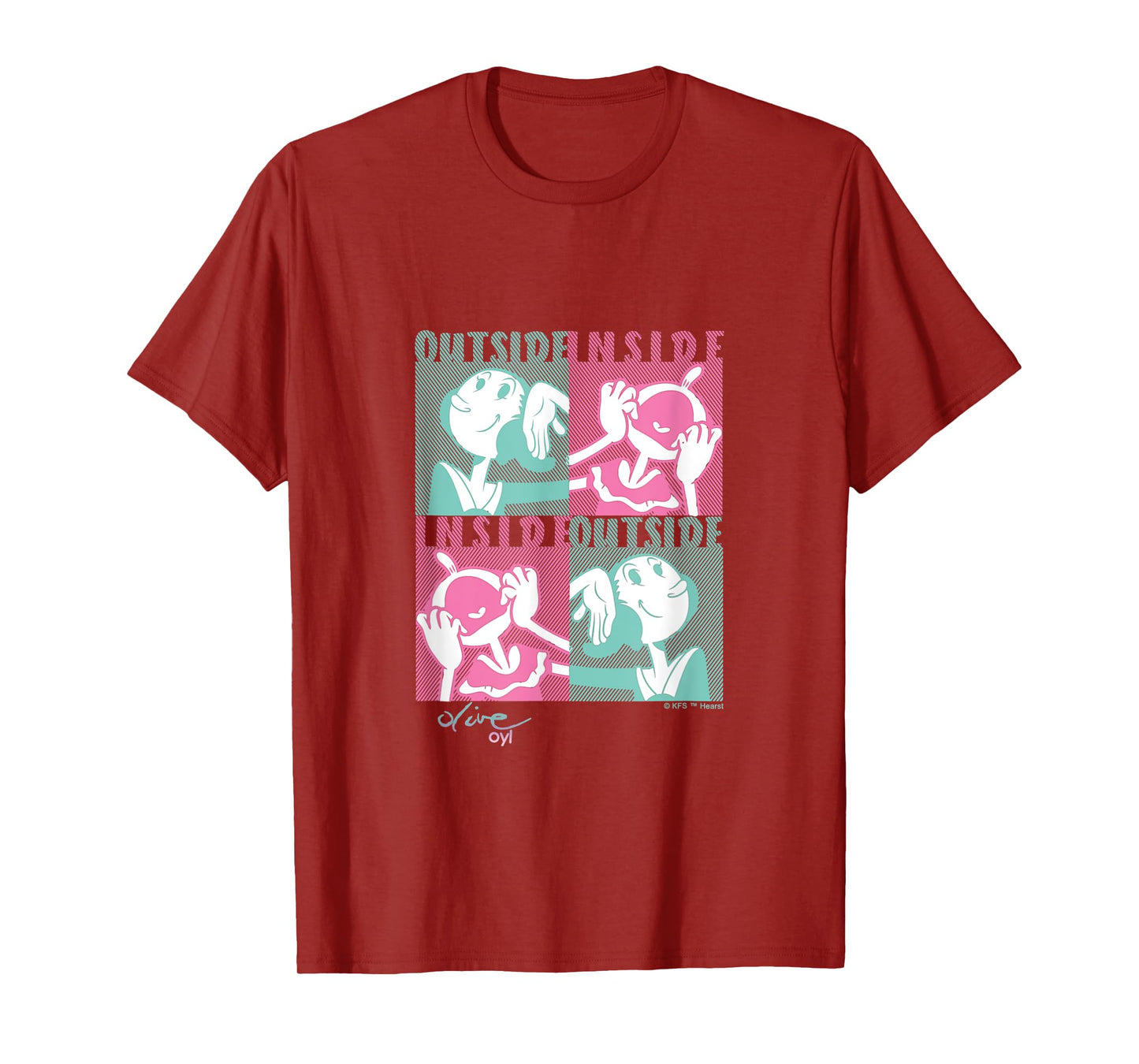Olive Oyl's Express Yourself Collection "Outside Inside" Tee T-Shirt
