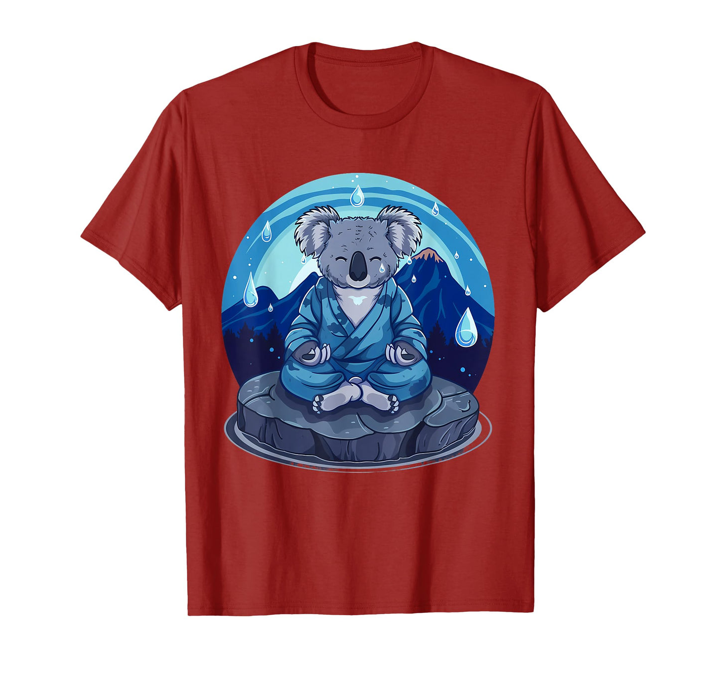 Koala Meditation Mountain Yoga Zen Buddha Buddhist Hindu T-Shirt