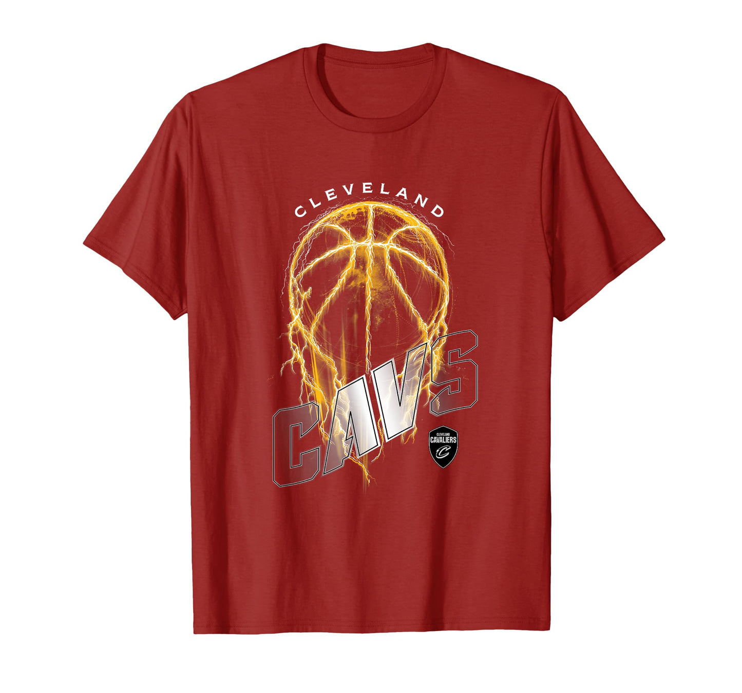 NBA Cleveland Cavaliers Lightning Bolt Basketball Logo T-Shirt