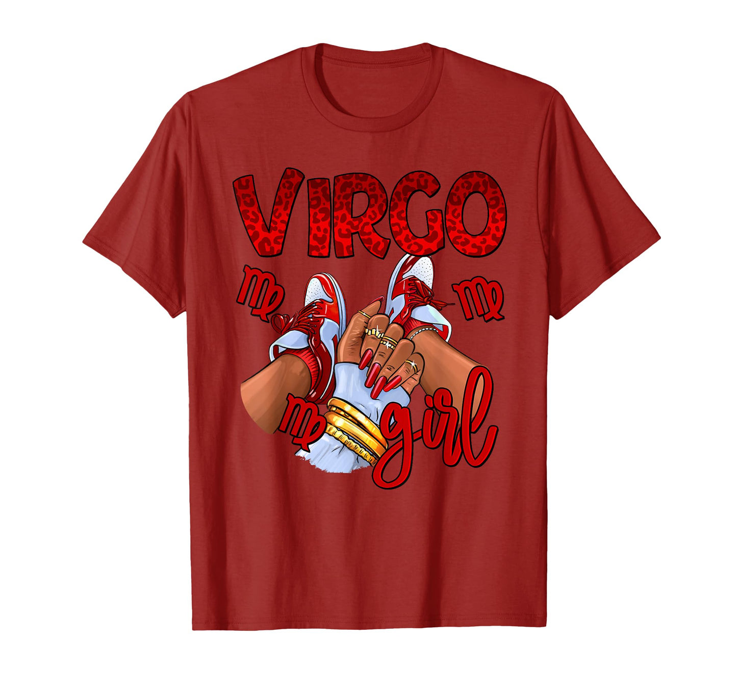 Virgo Girl Birthday Women Sneakers Zodiac Sign Bday T-Shirt