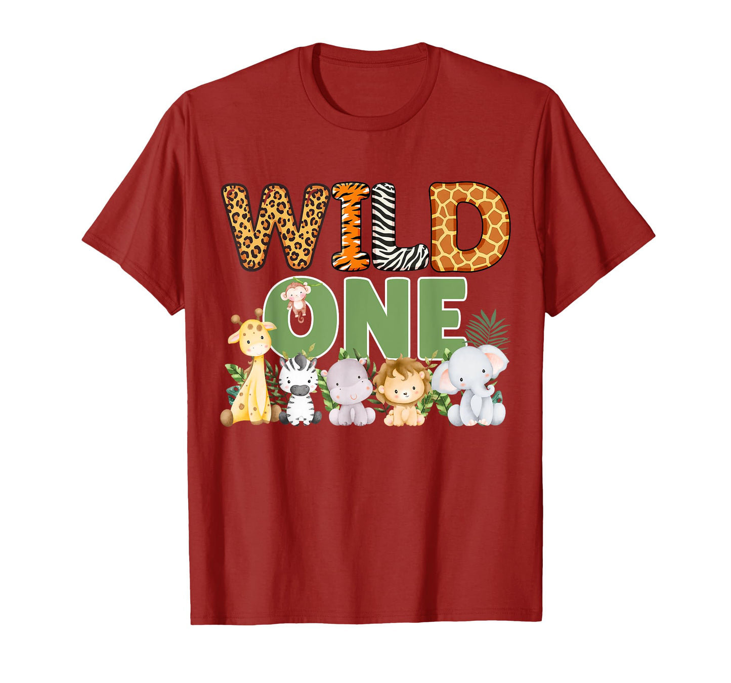 Wild One 1 Year Old 1st Birthday Safari Family Matching T-Shirt