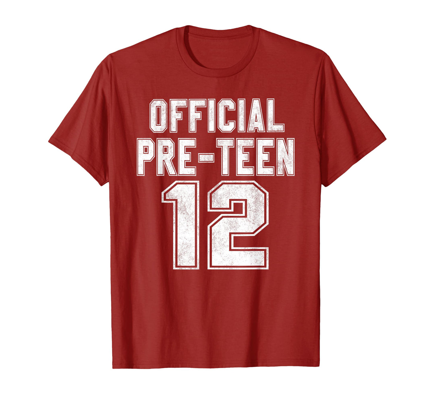 12 Official Pre-Teen 12th Birthday Boy Gifts 12 Year Old T-Shirt