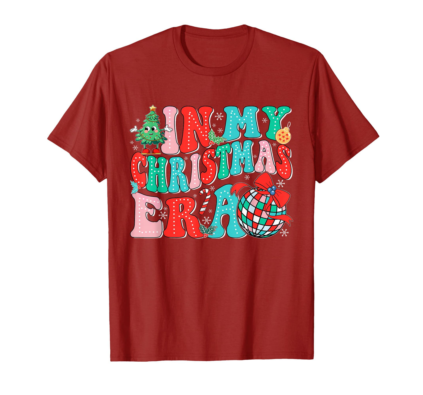 In My Christmas Era Vintage Groovy Christmas Holiday Xmas T-Shirt